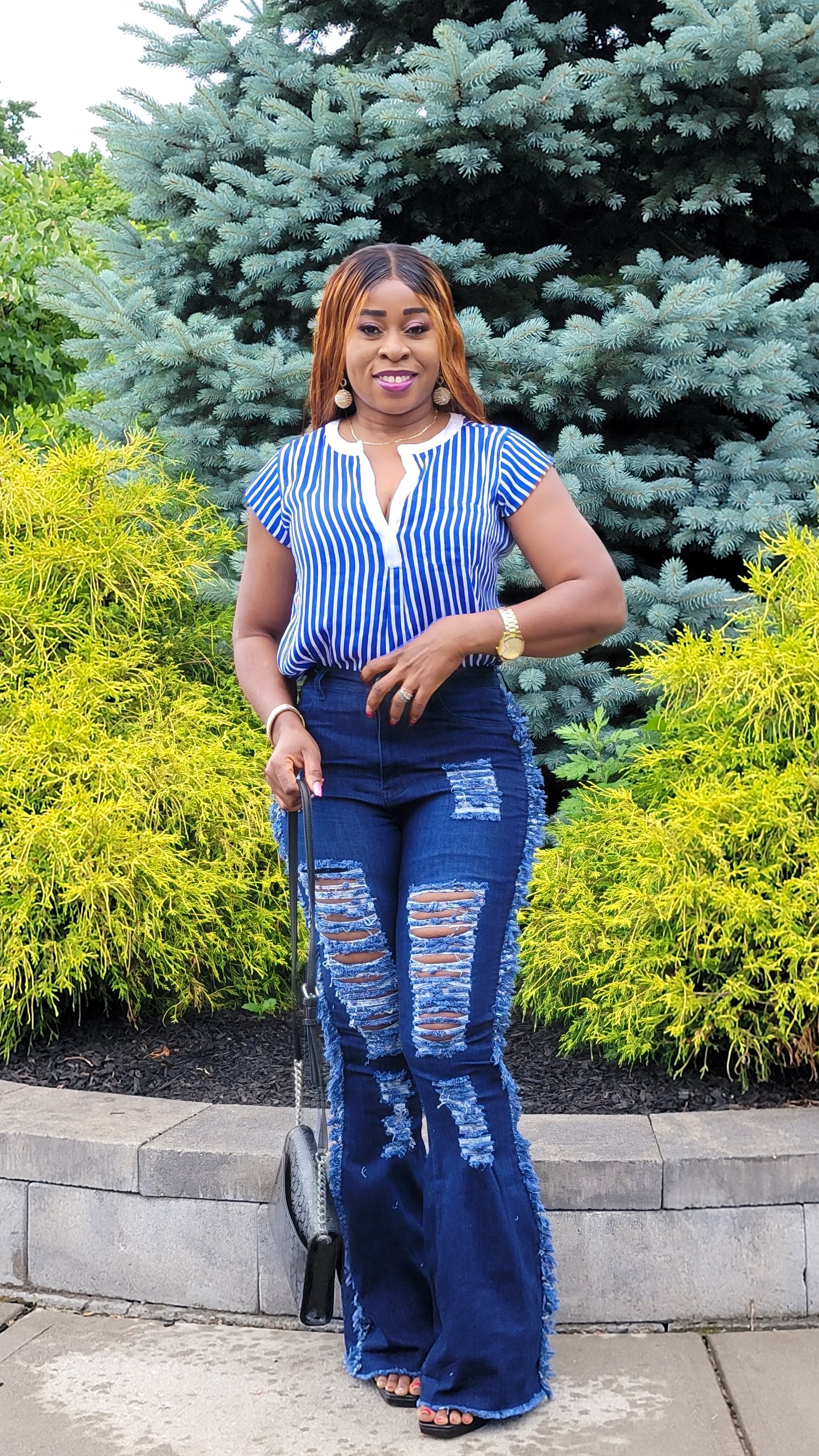 Angel Distressed Bell Jean