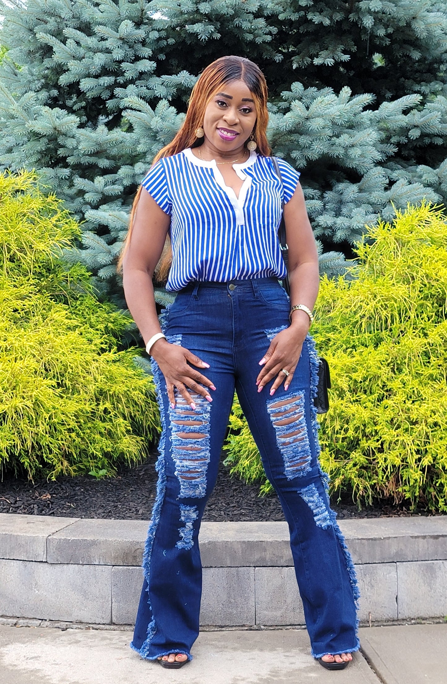 Angel Distressed Bell Jean