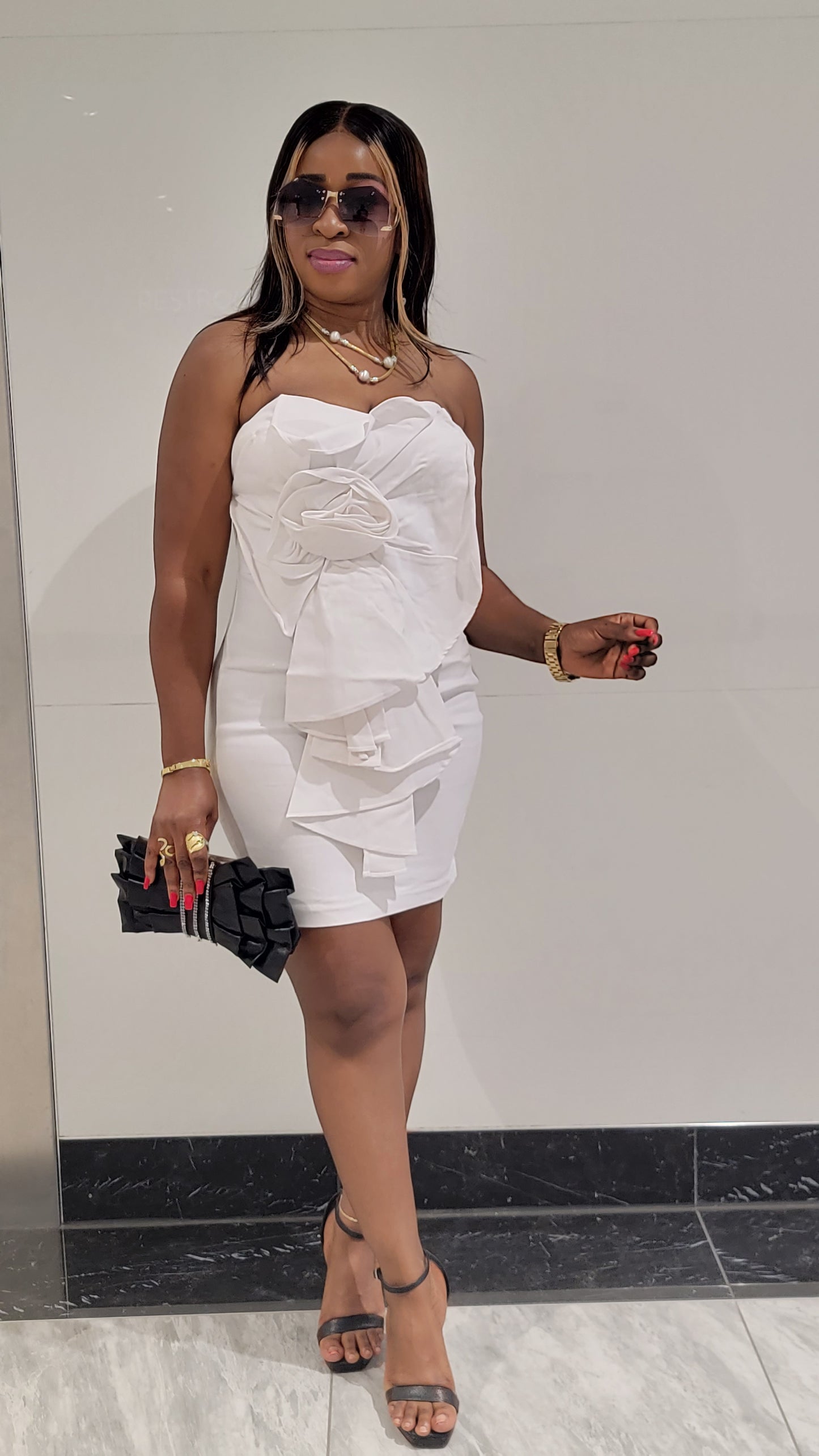 Divine Luxury Dress (White)