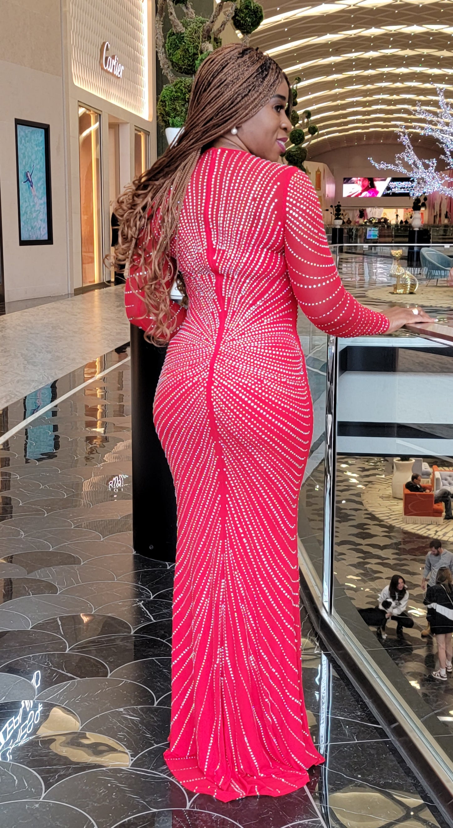Fancy Queen Rhinestone Embellished Dress