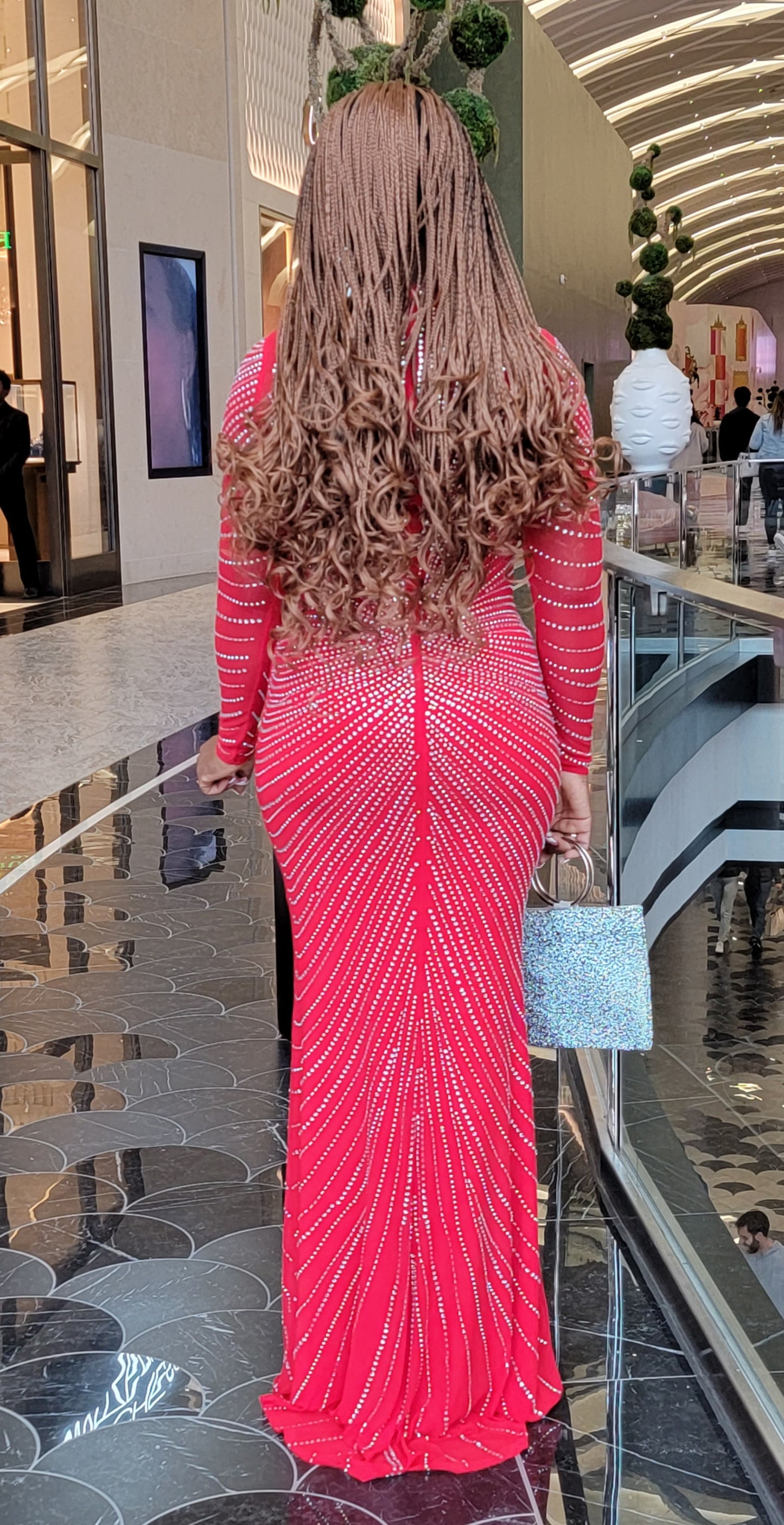 Fancy Queen Rhinestone Embellished Dress