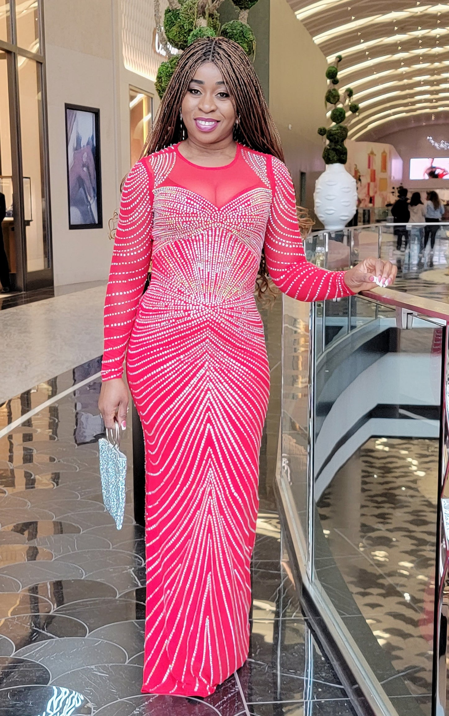 Fancy Queen Rhinestone Embellished Dress