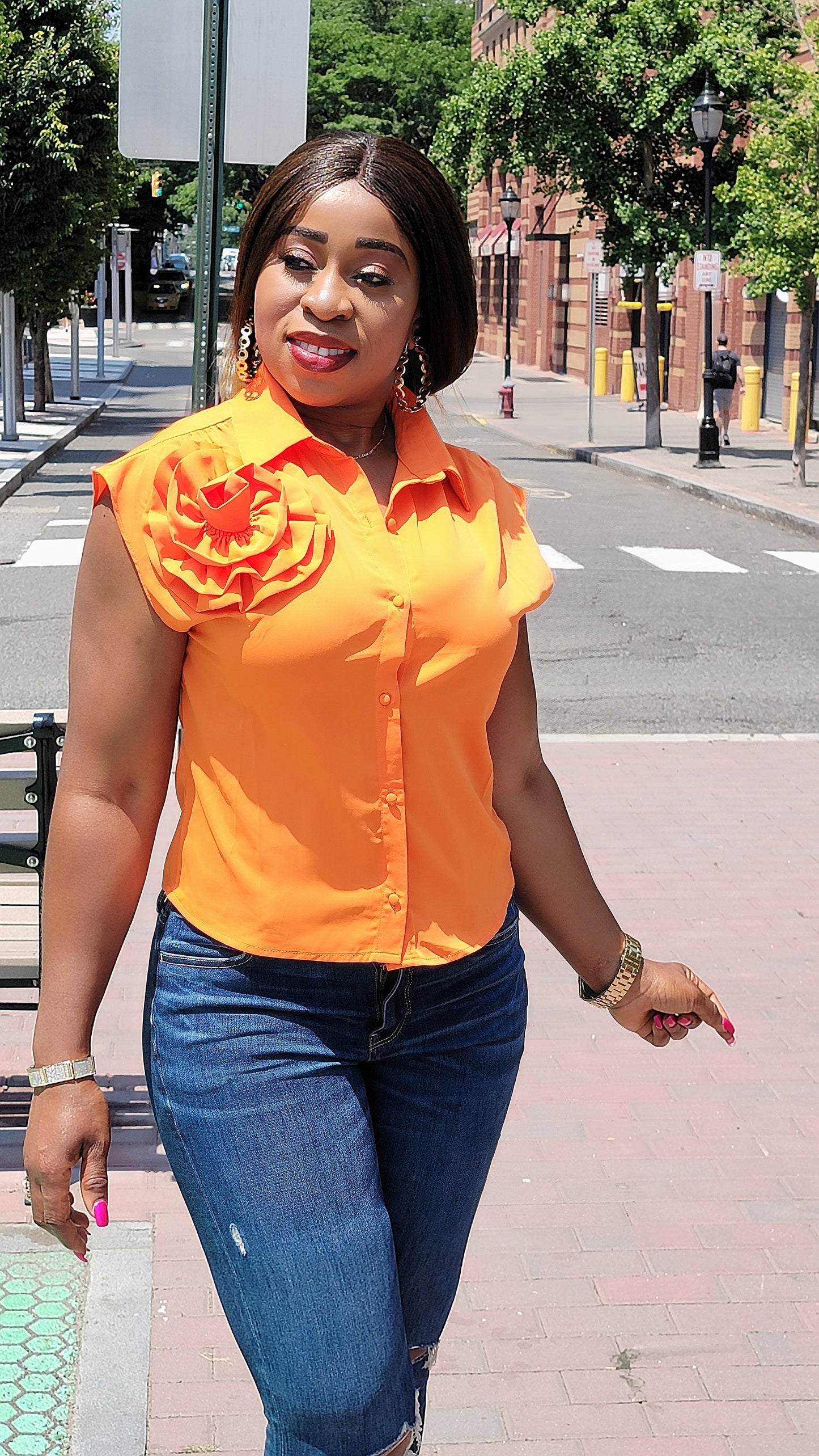Flower Detail Top