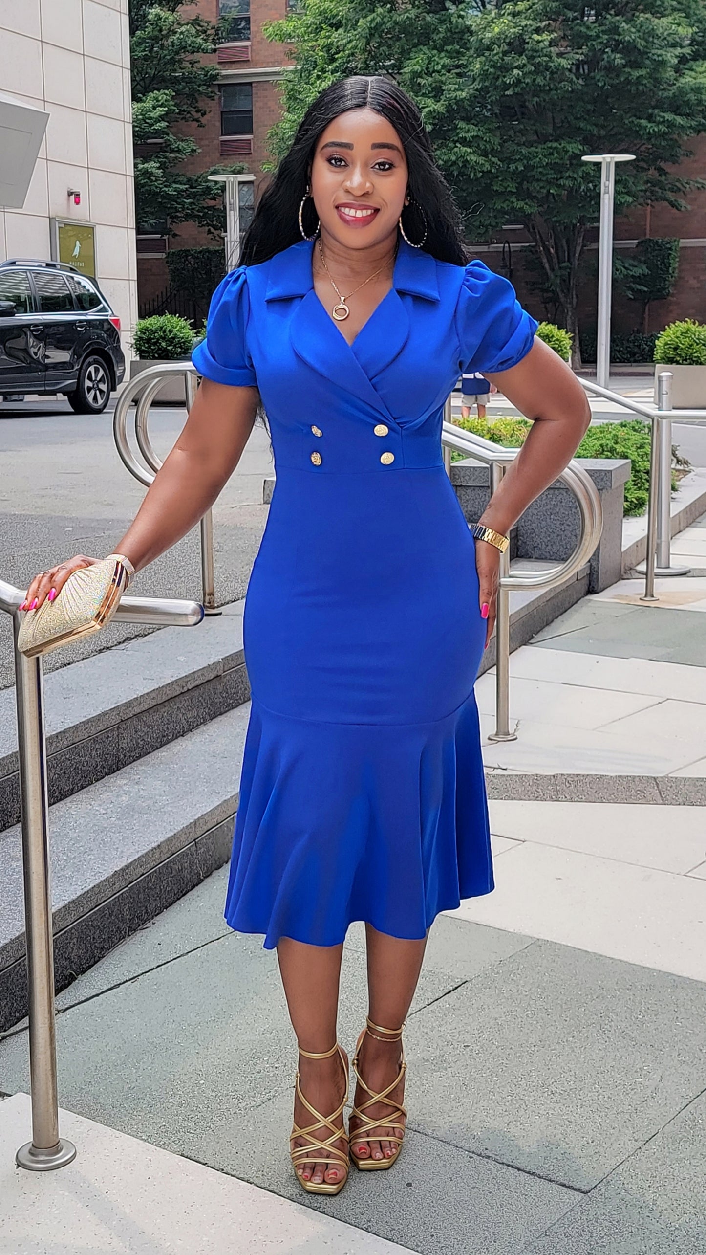 Chic Lifestyle Dress (Royal Blue)
