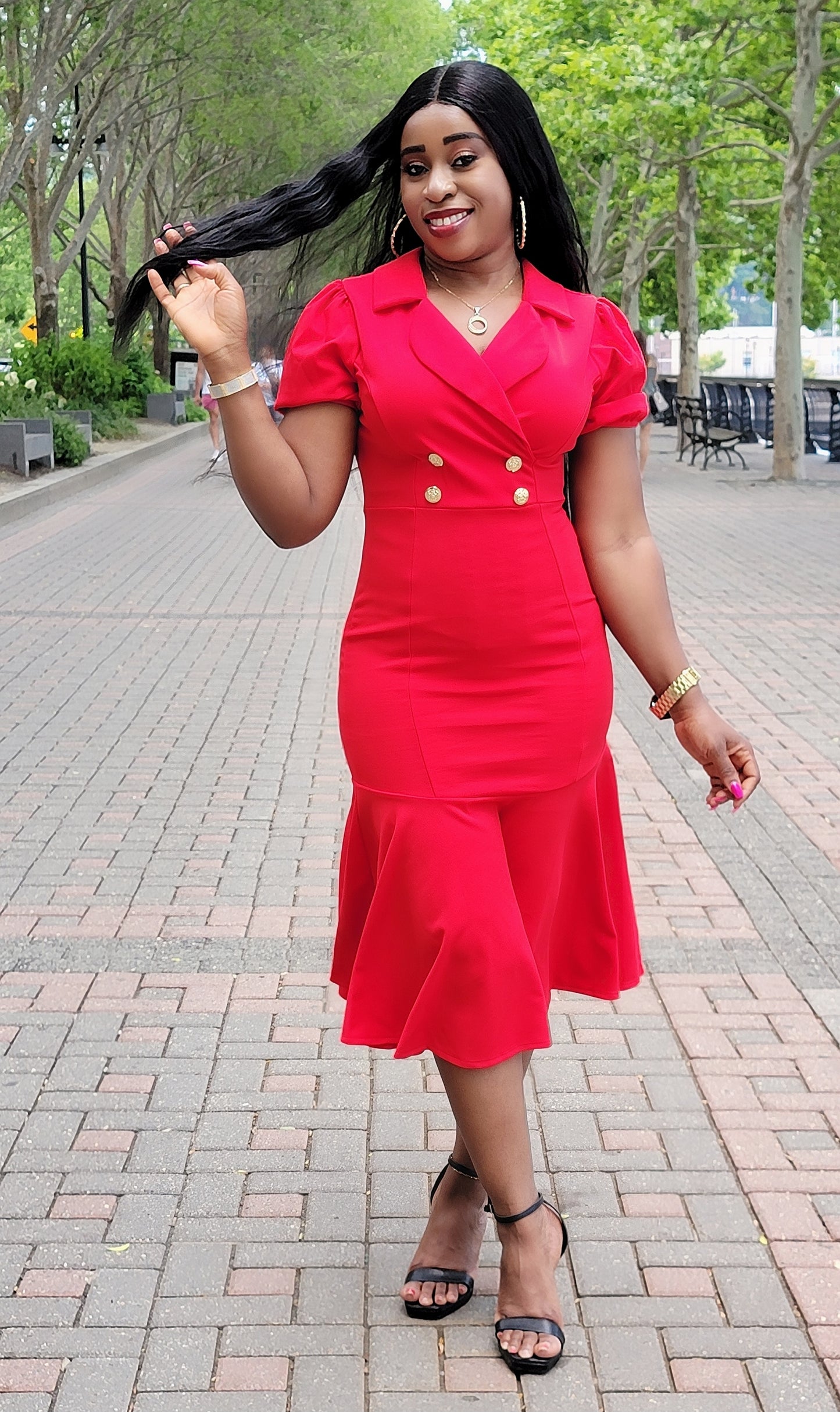 Chic Lifestyle Dress (Red)