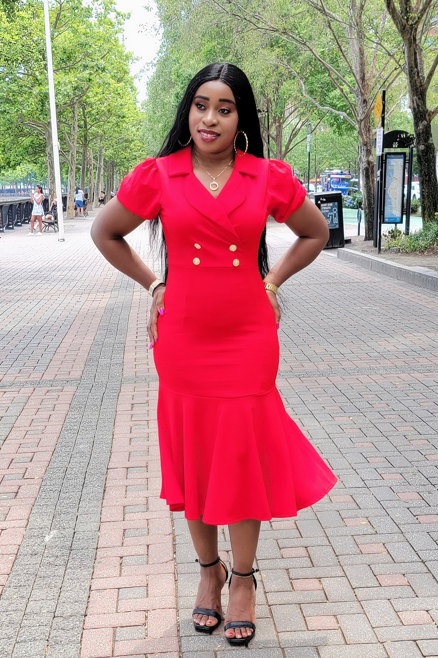 Chic Lifestyle Dress (Red)