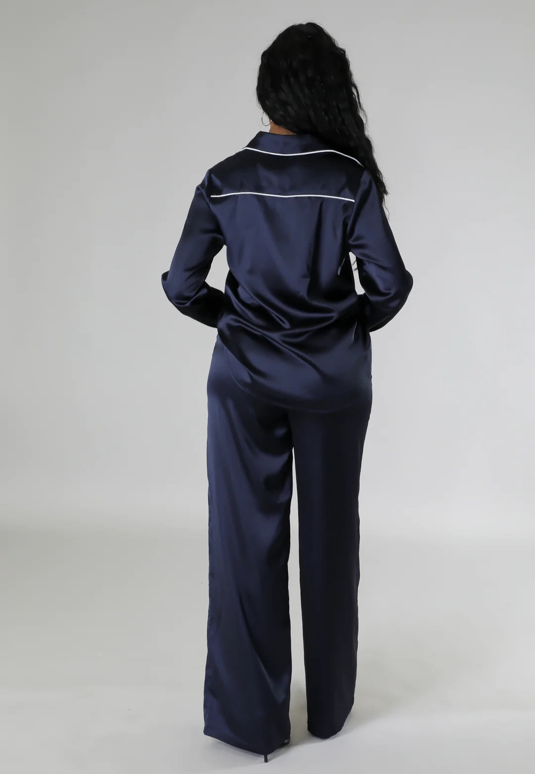 Glam Babe Pant Set ( Navy)