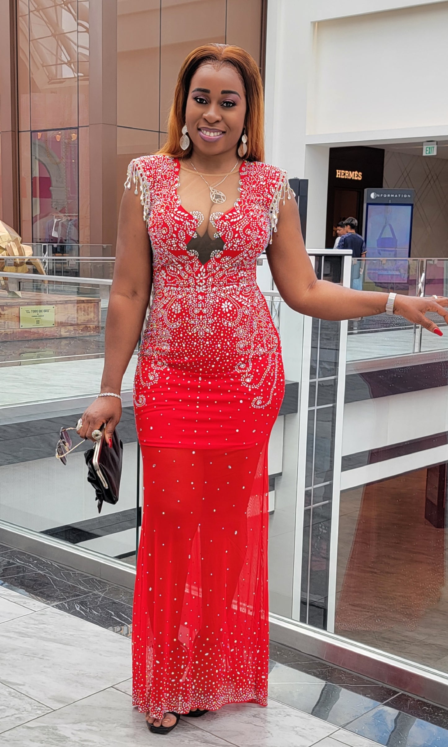 Radiant Elegance Rhinestone Dress