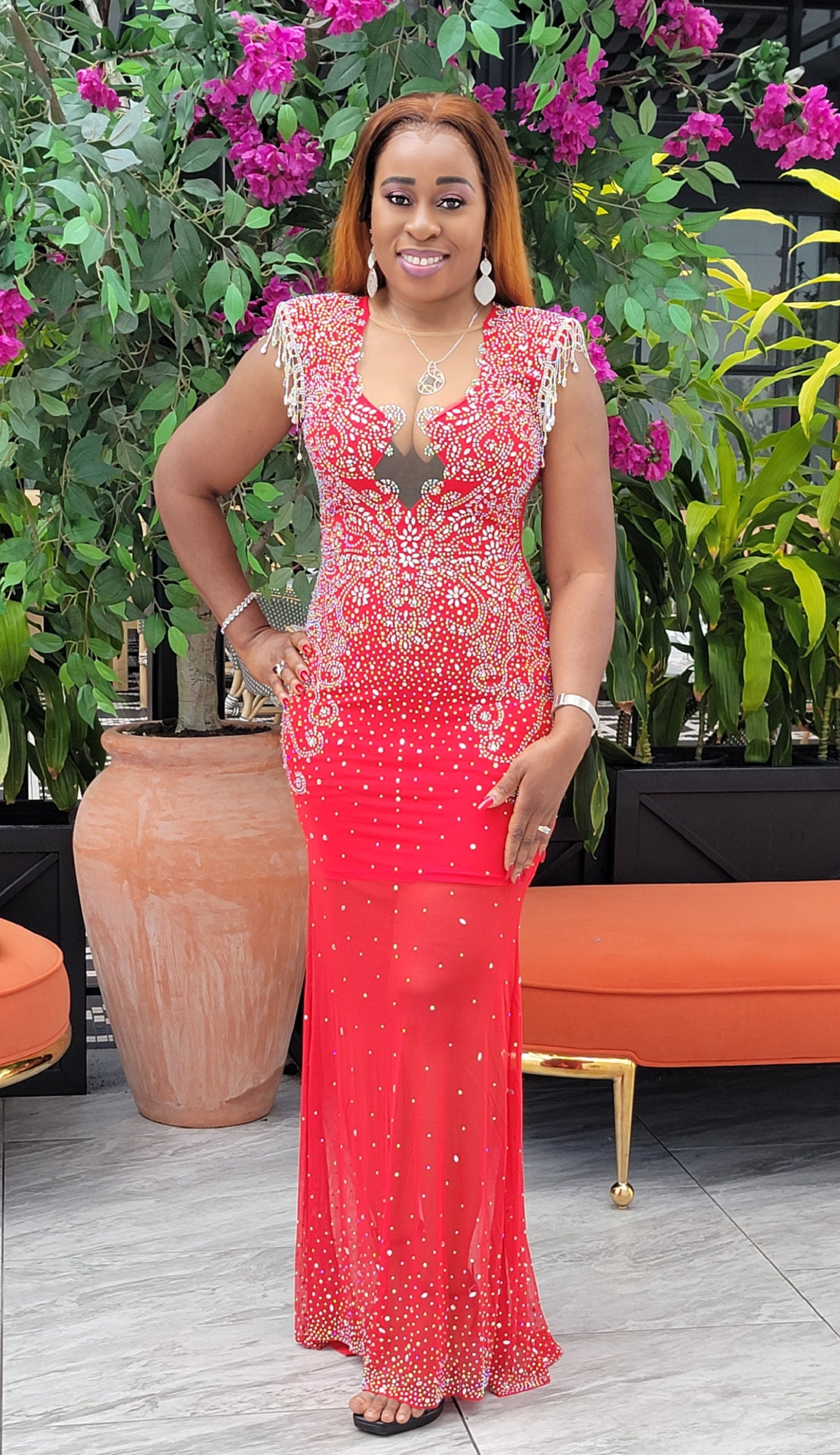 Radiant Elegance Rhinestone Dress