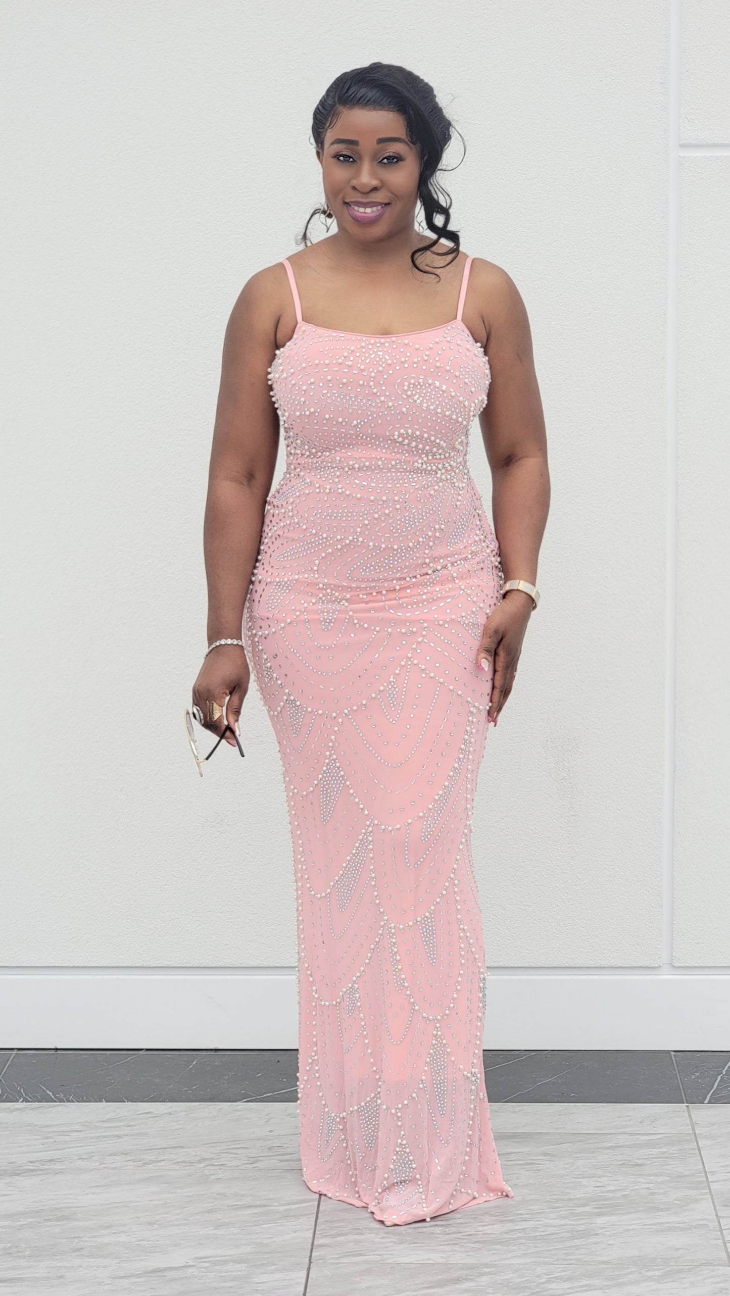 Charming Rhinestone/Pearl Dress