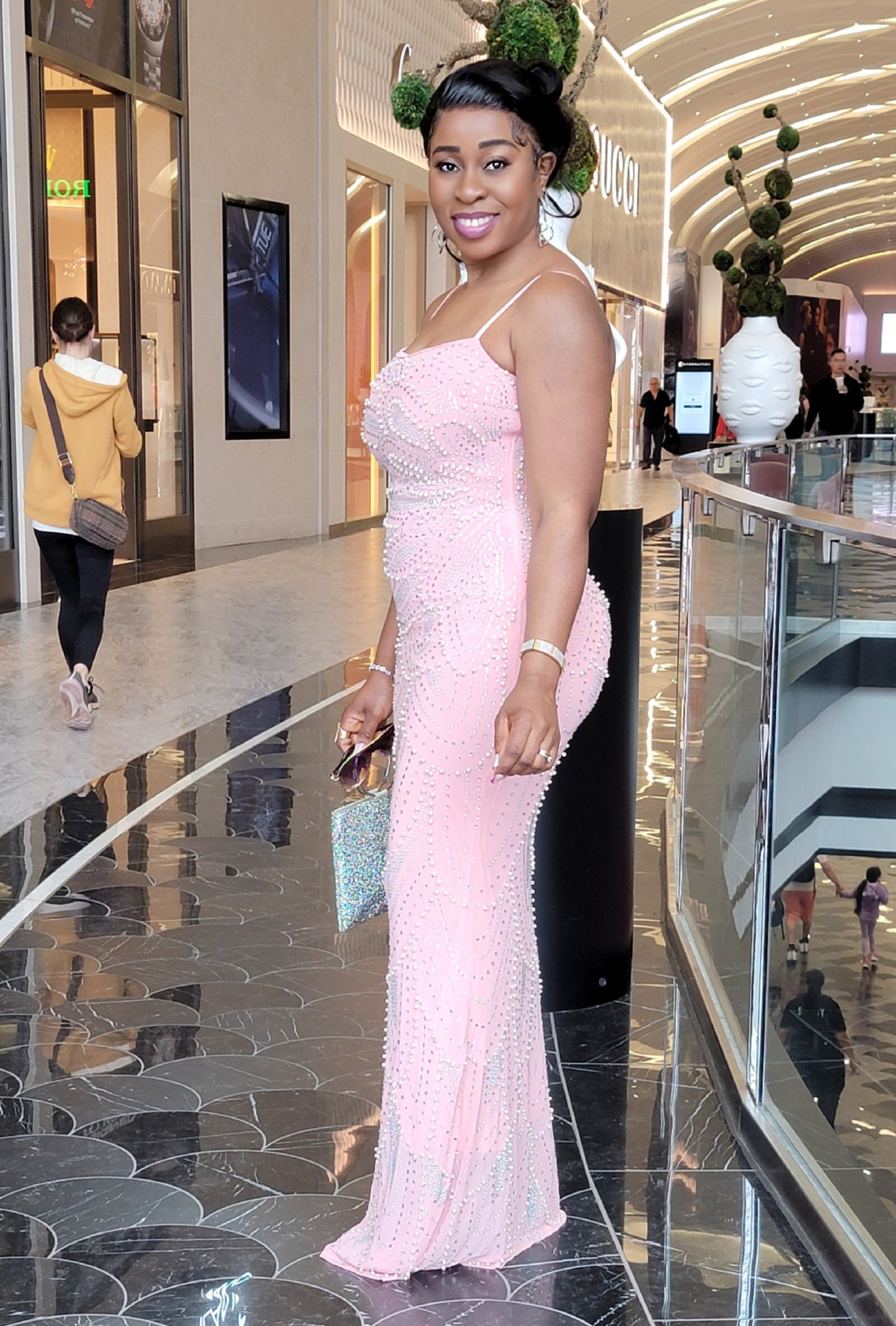 Charming Rhinestone/Pearl Dress