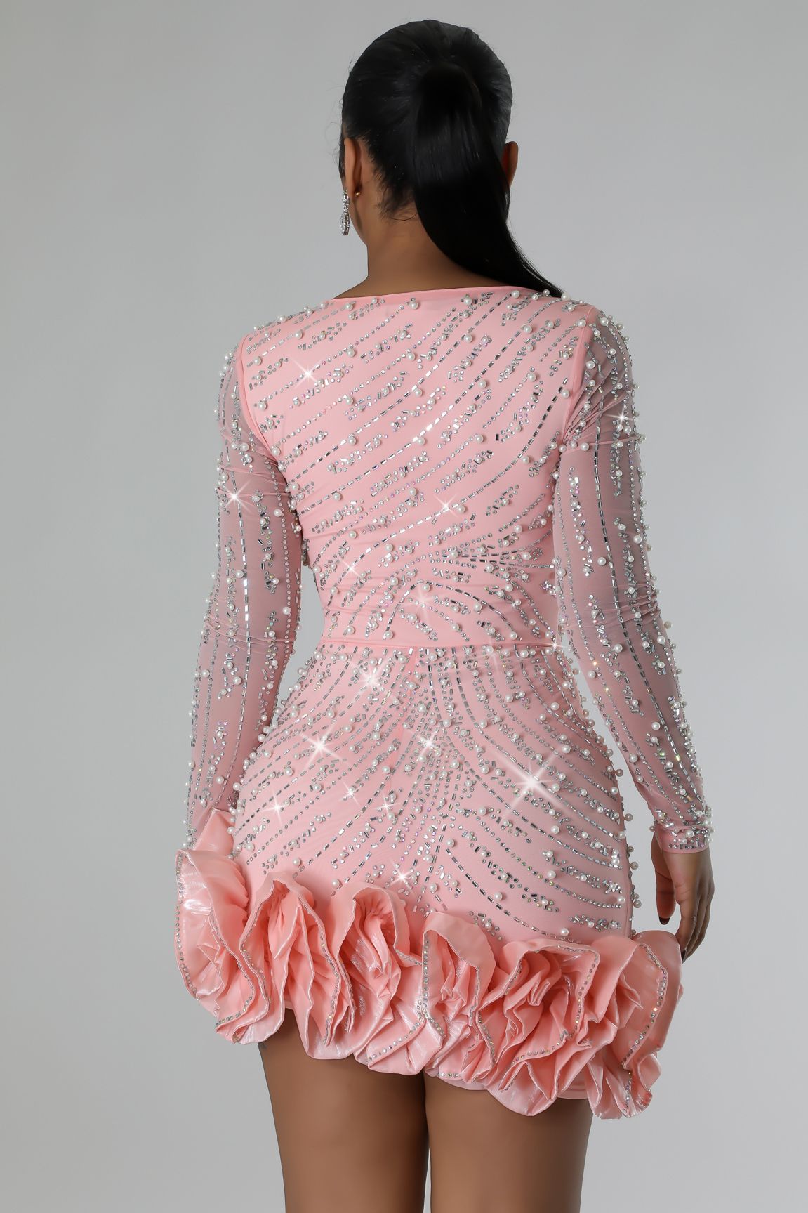 Mia Rhinestones Mini Dress