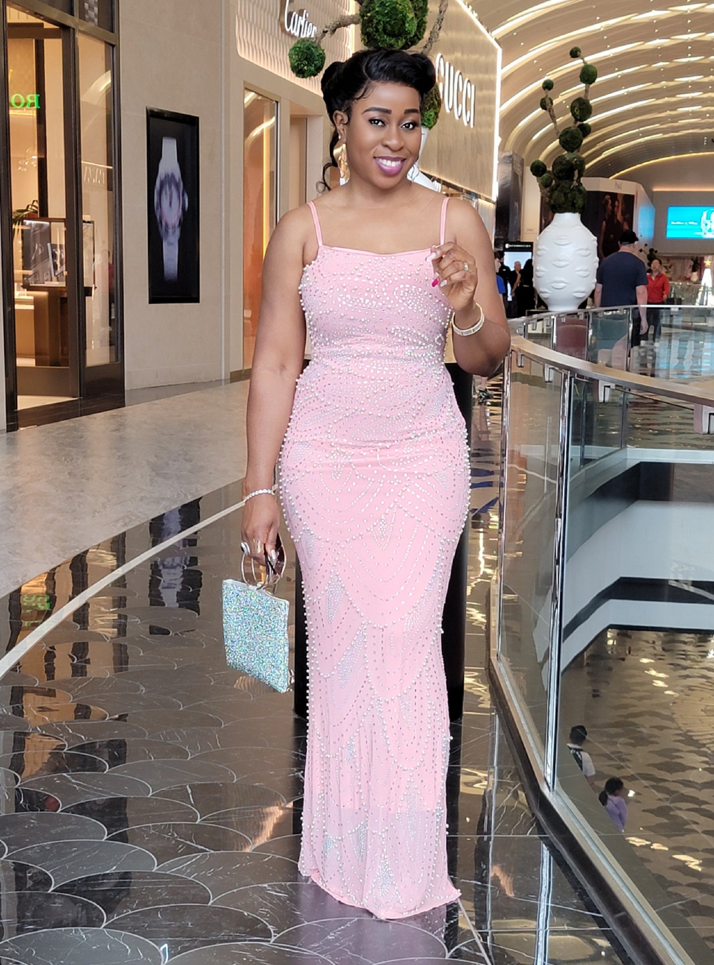 Charming Rhinestone/Pearl Dress