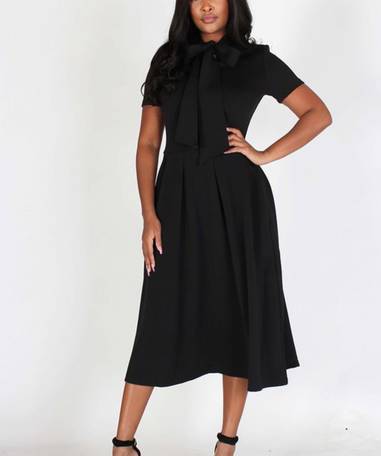 Danny Bow-Tie Short Sleeve Dress