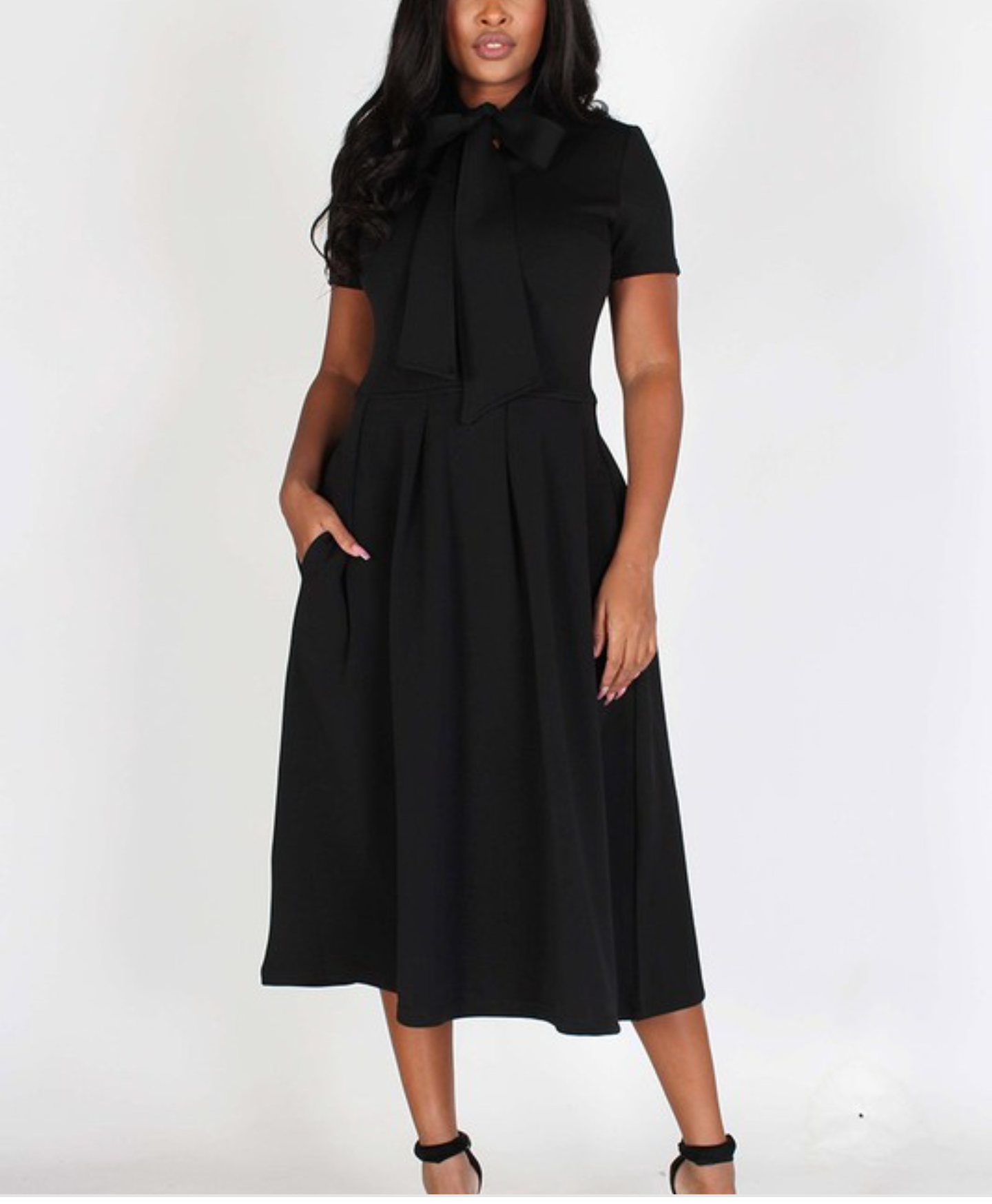 Danny Bow-Tie Short Sleeve Dress