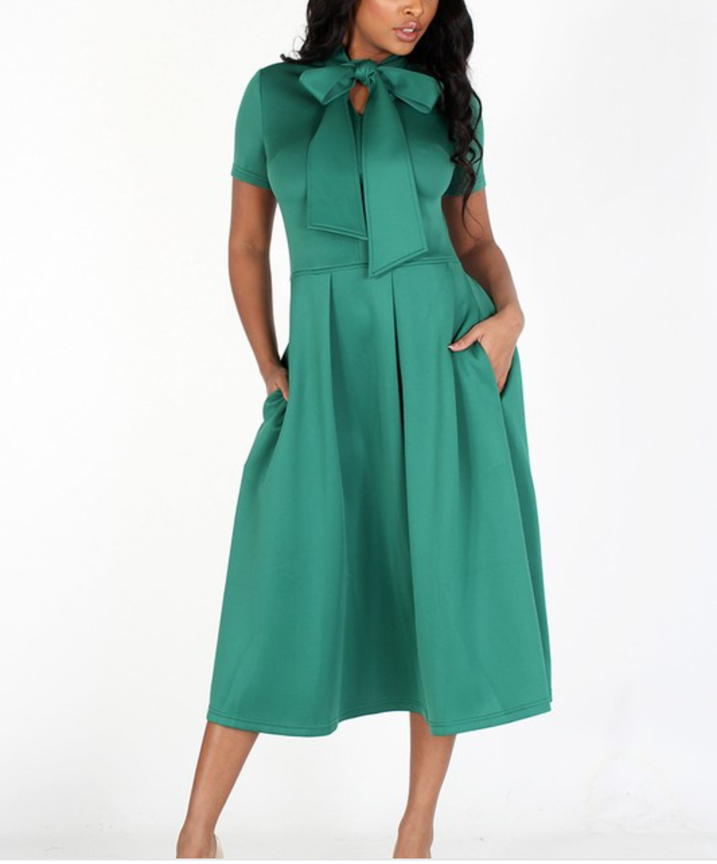 Danny Bow-Tie Short Sleeve Dress