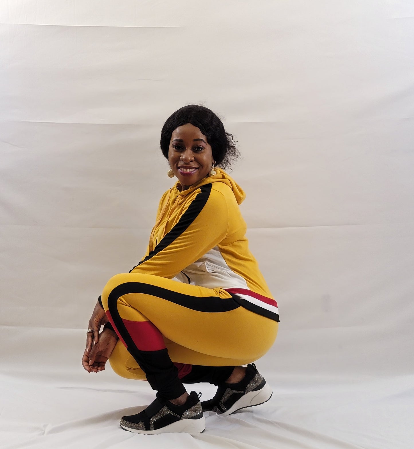 Color Block Hoodie and Pant Set