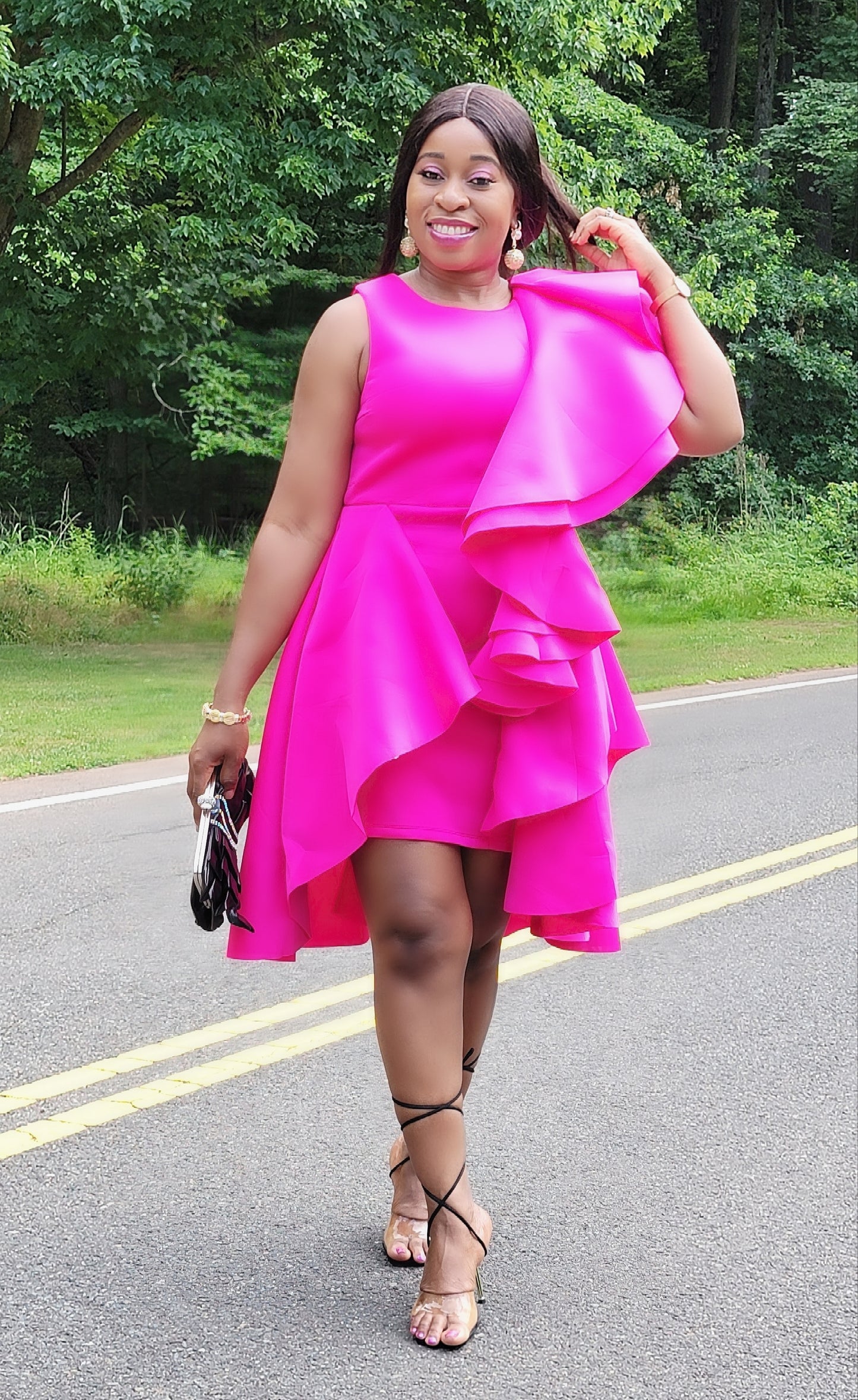 Memorable Moments Dress (Fuchsia)