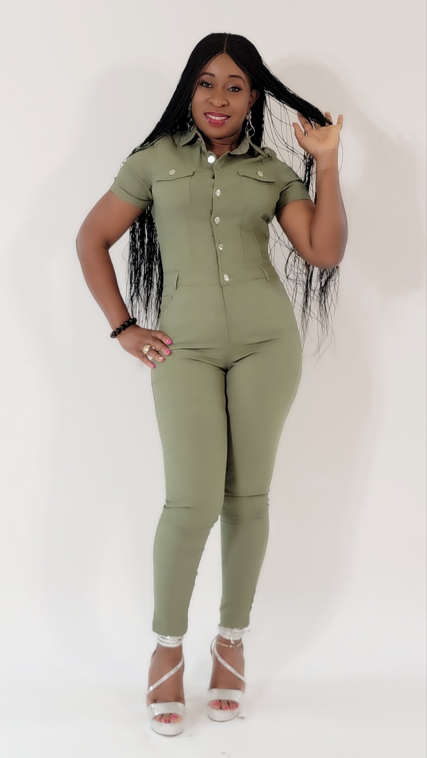 Skyla Jumpsuit (Olive)