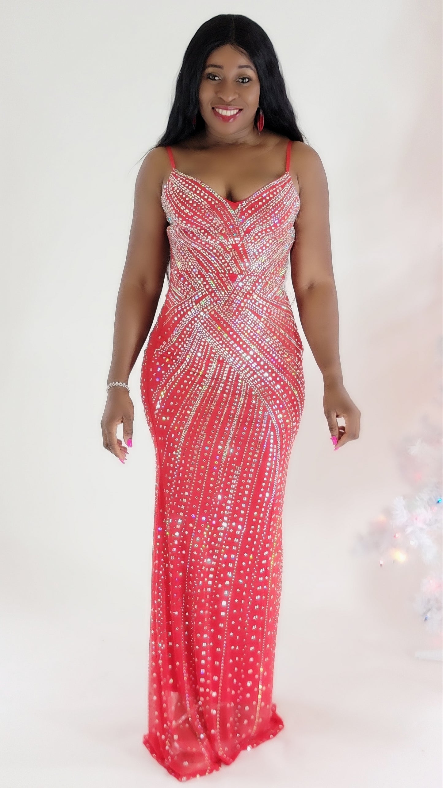 Evelyn Rhinestones Dress