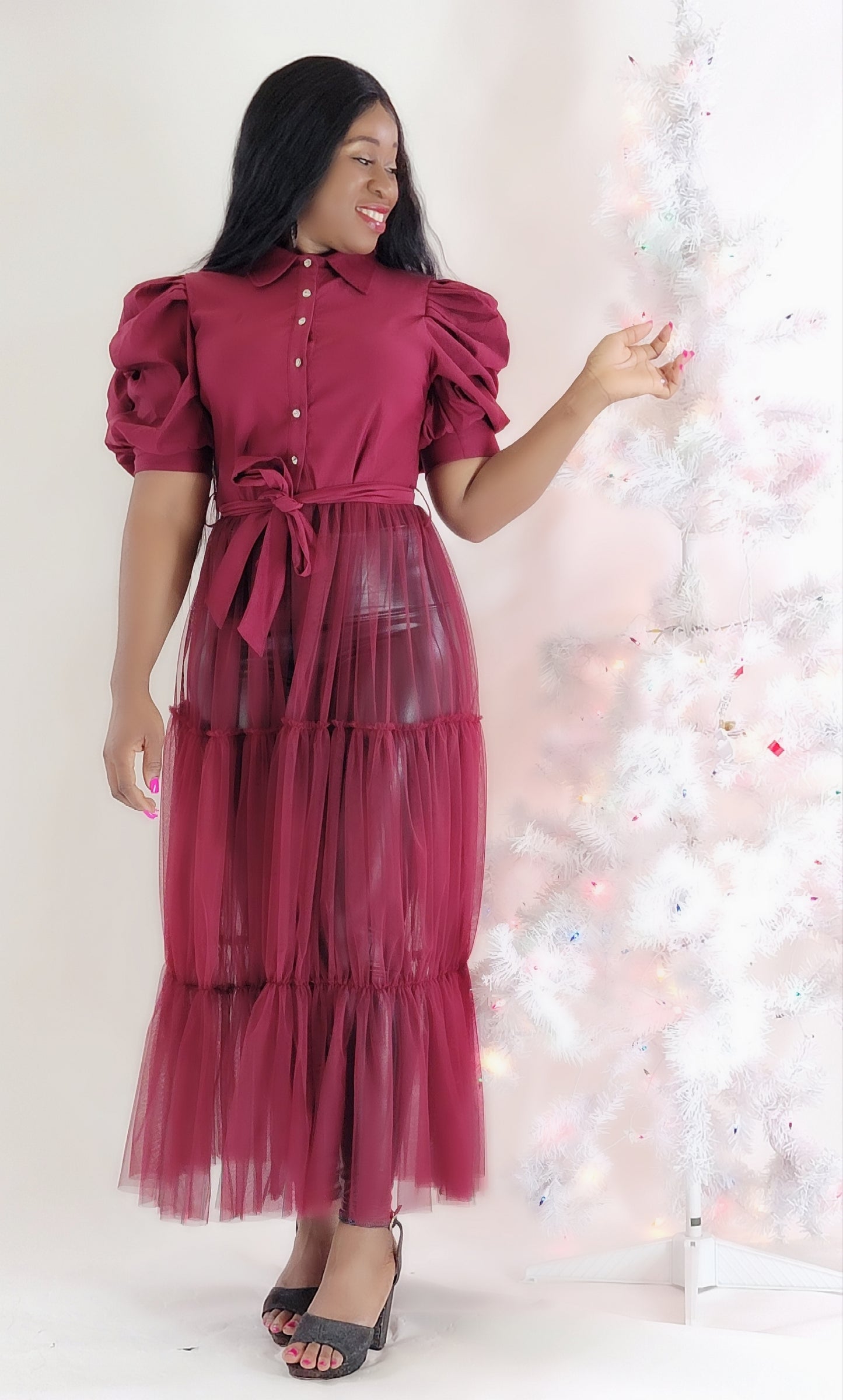 Vicky Top (Burgundy)