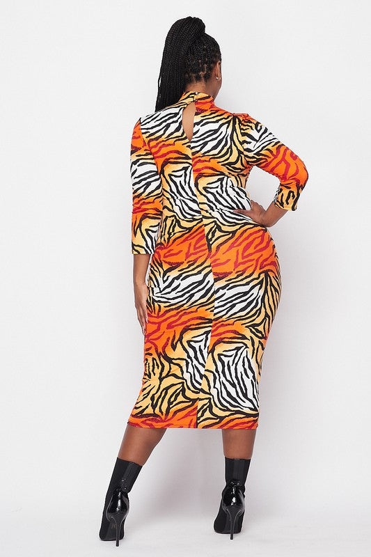 Fancy Plus Size Bodycon Dress