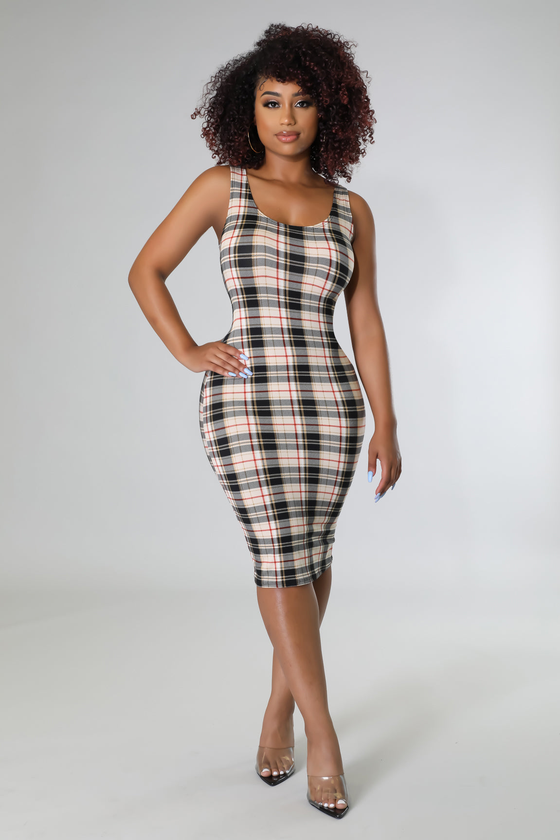 Fancyeve Plaid Dress
