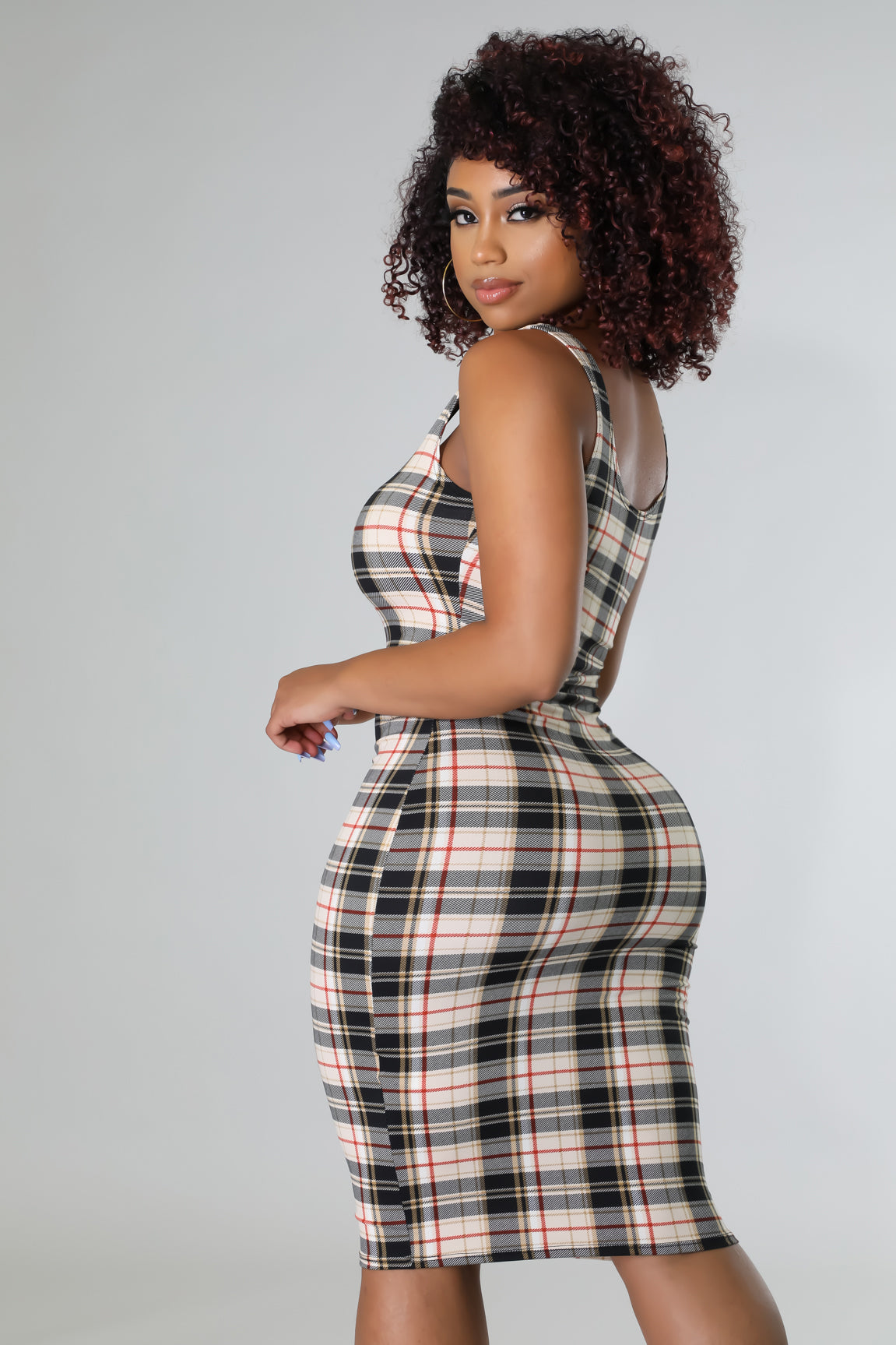 Fancyeve Plaid Dress
