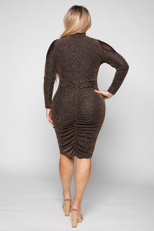Curvy Gold Dress