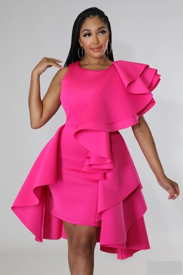 Memorable Moments Dress (Fuchsia)