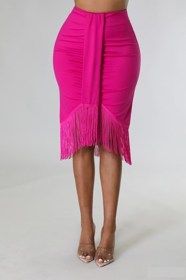 Lucky Bae Skirt (Magenta)