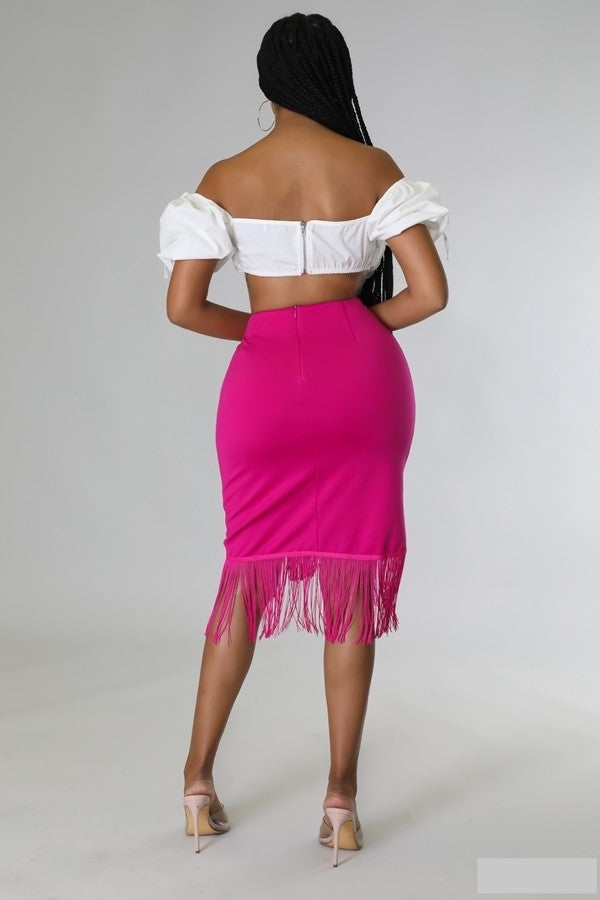 Lucky Bae Skirt (Magenta)