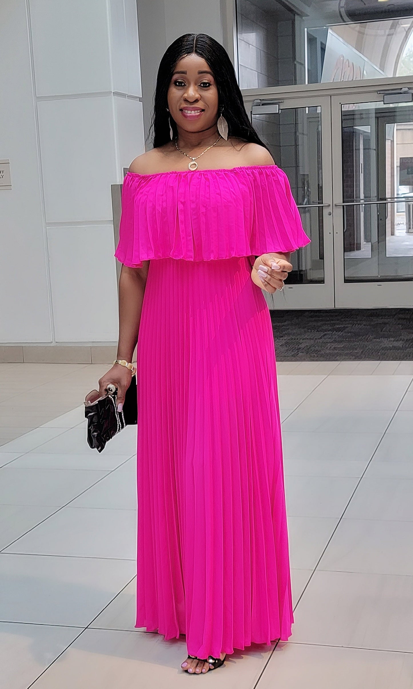 First-Class Pleated Dress