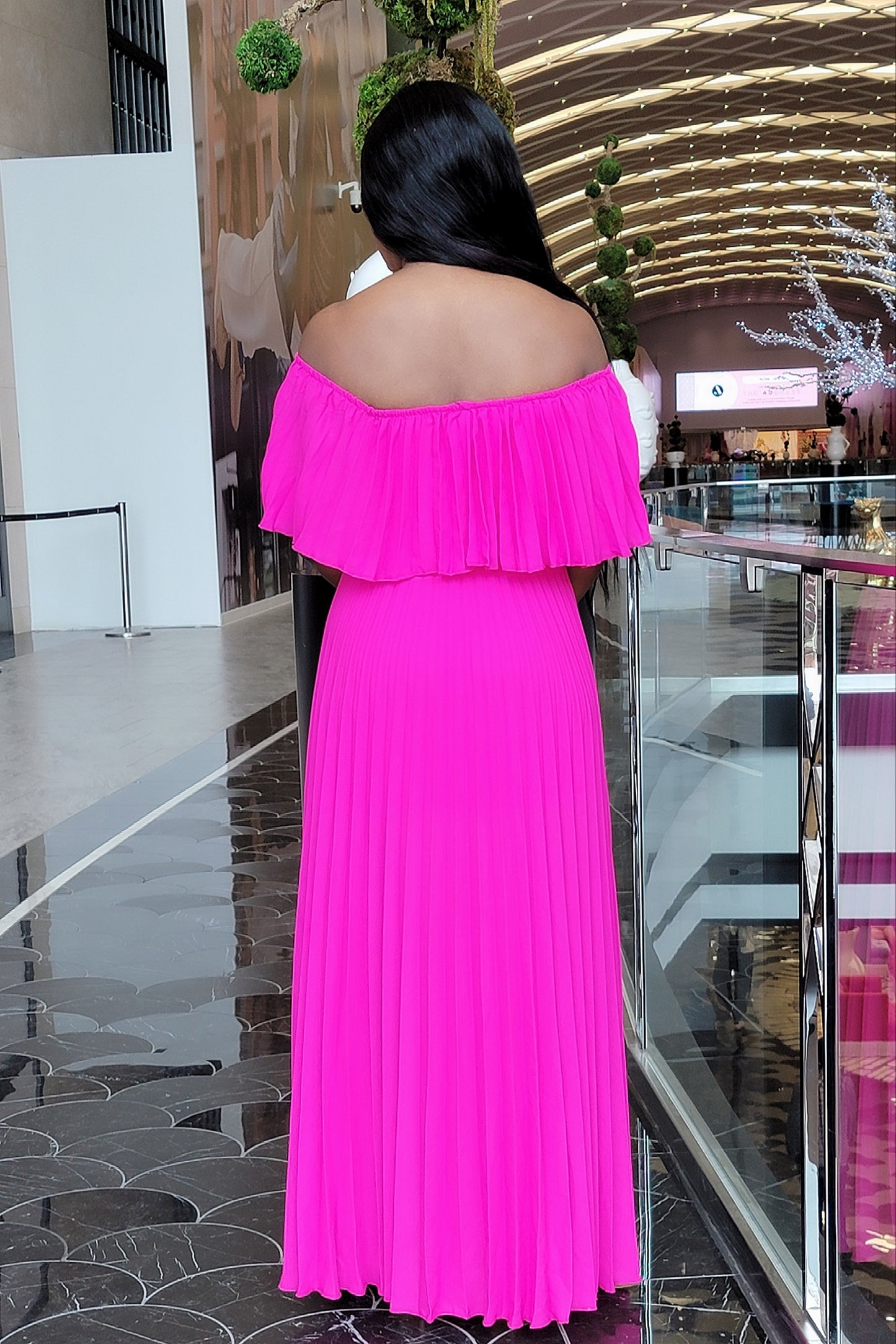 First-Class Pleated Dress