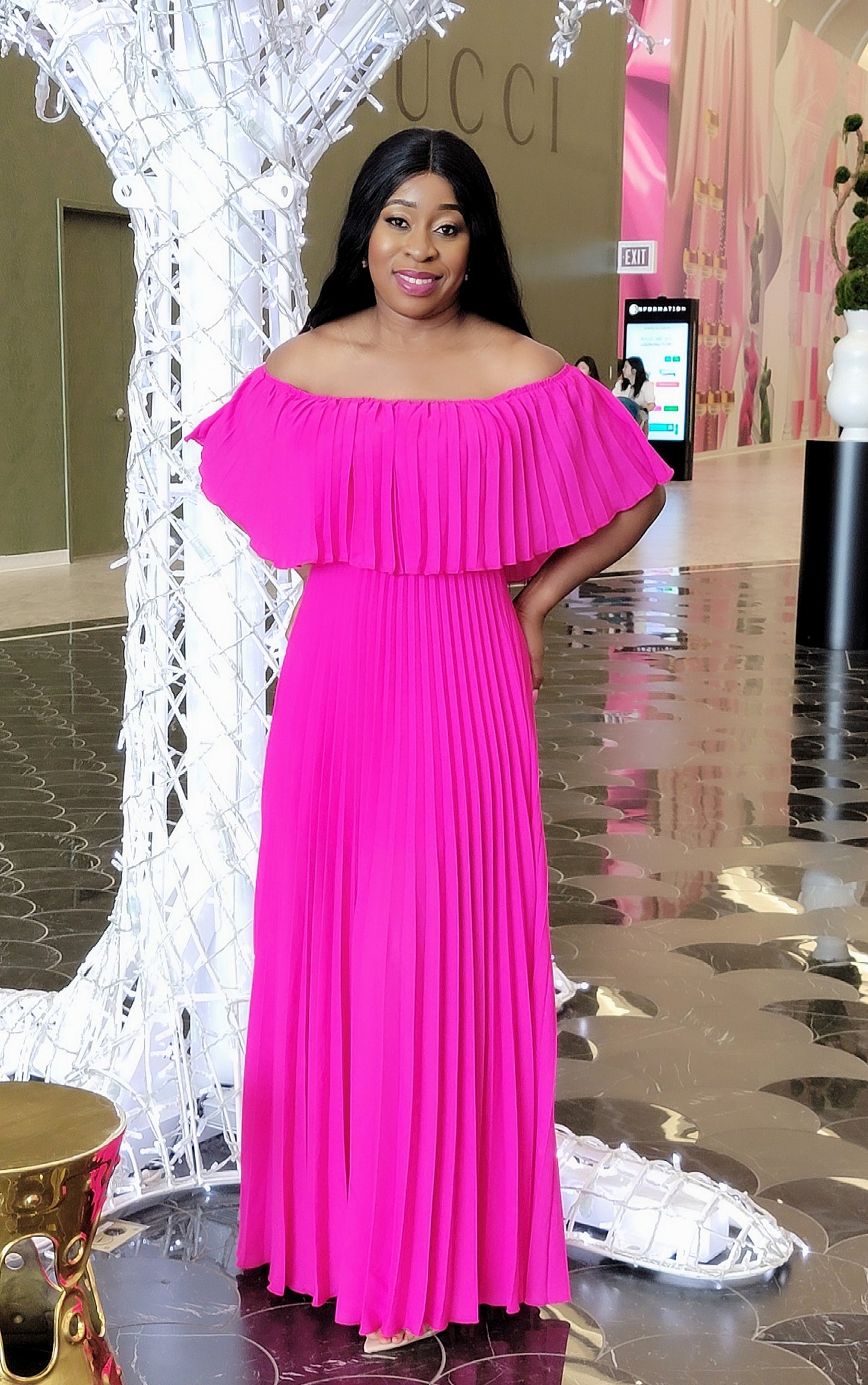First-Class Pleated Dress