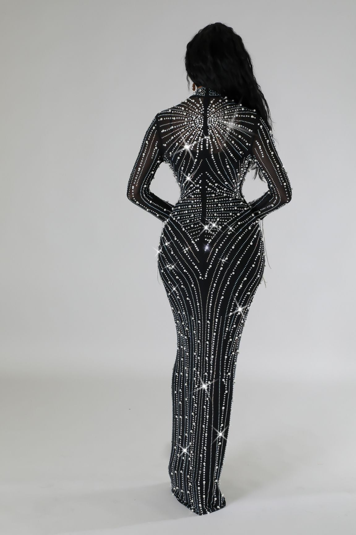 Celebrity Style Diamond Fringe Dress