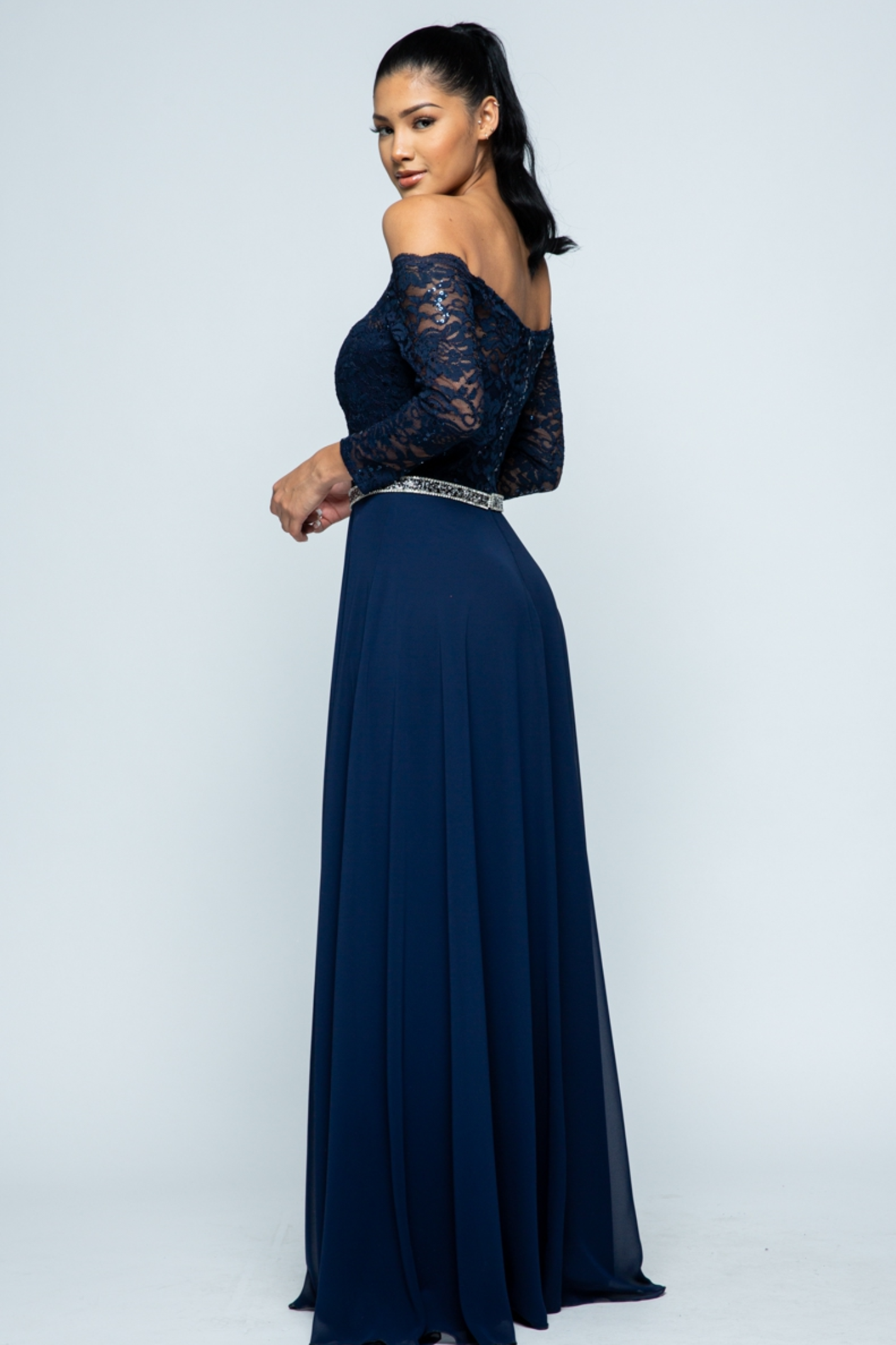 Off Shoulder Evening Dress