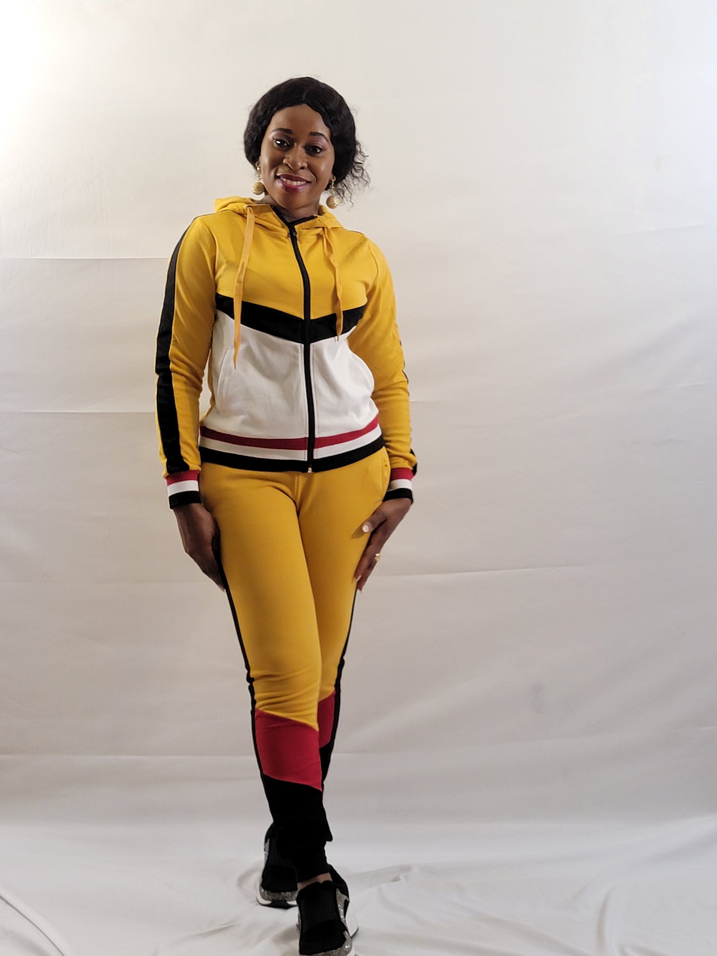 Color Block Hoodie and Pant Set