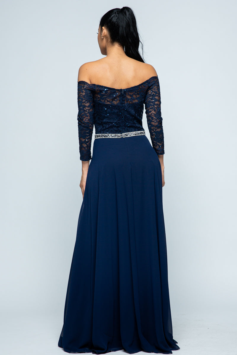 Off Shoulder Evening Dress