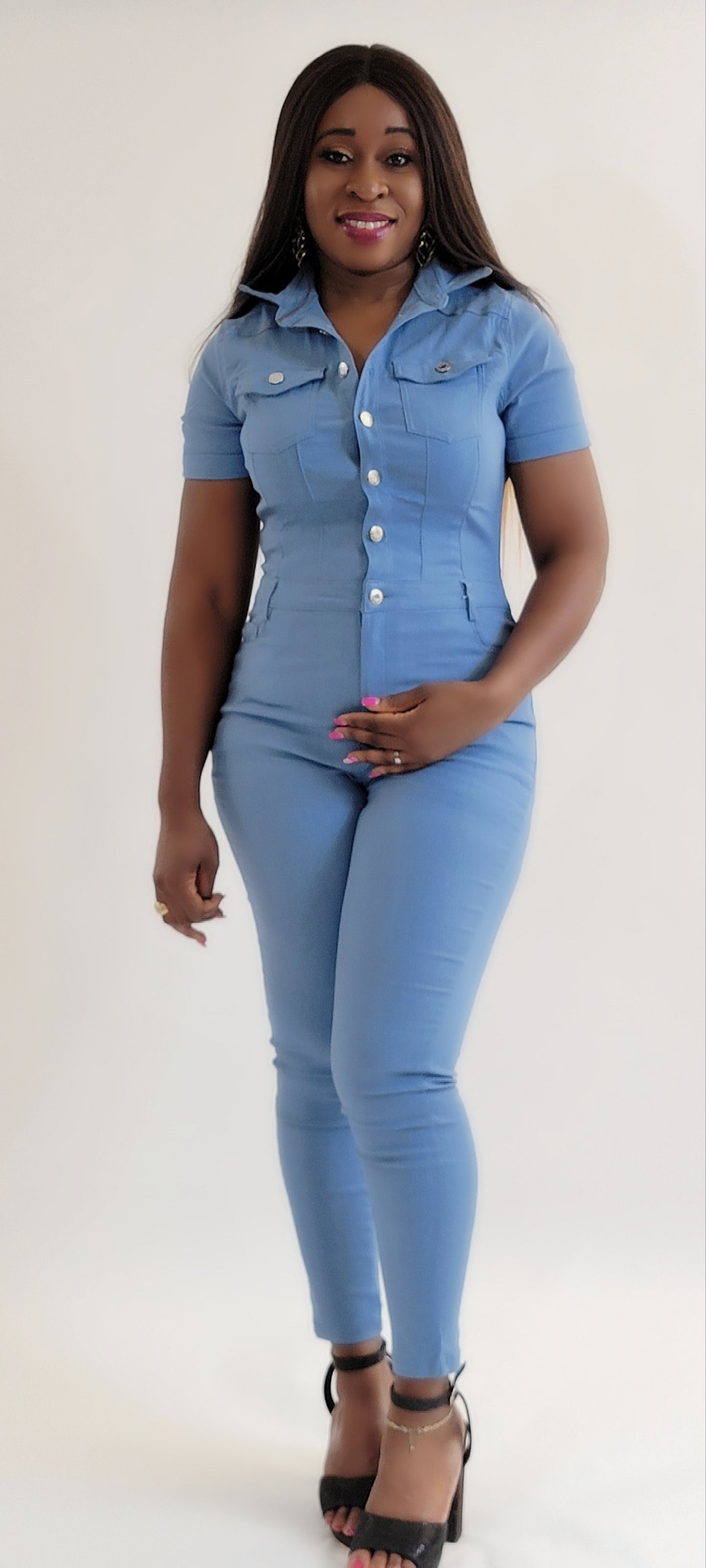 Skyla Jumpsuit ( Denim)