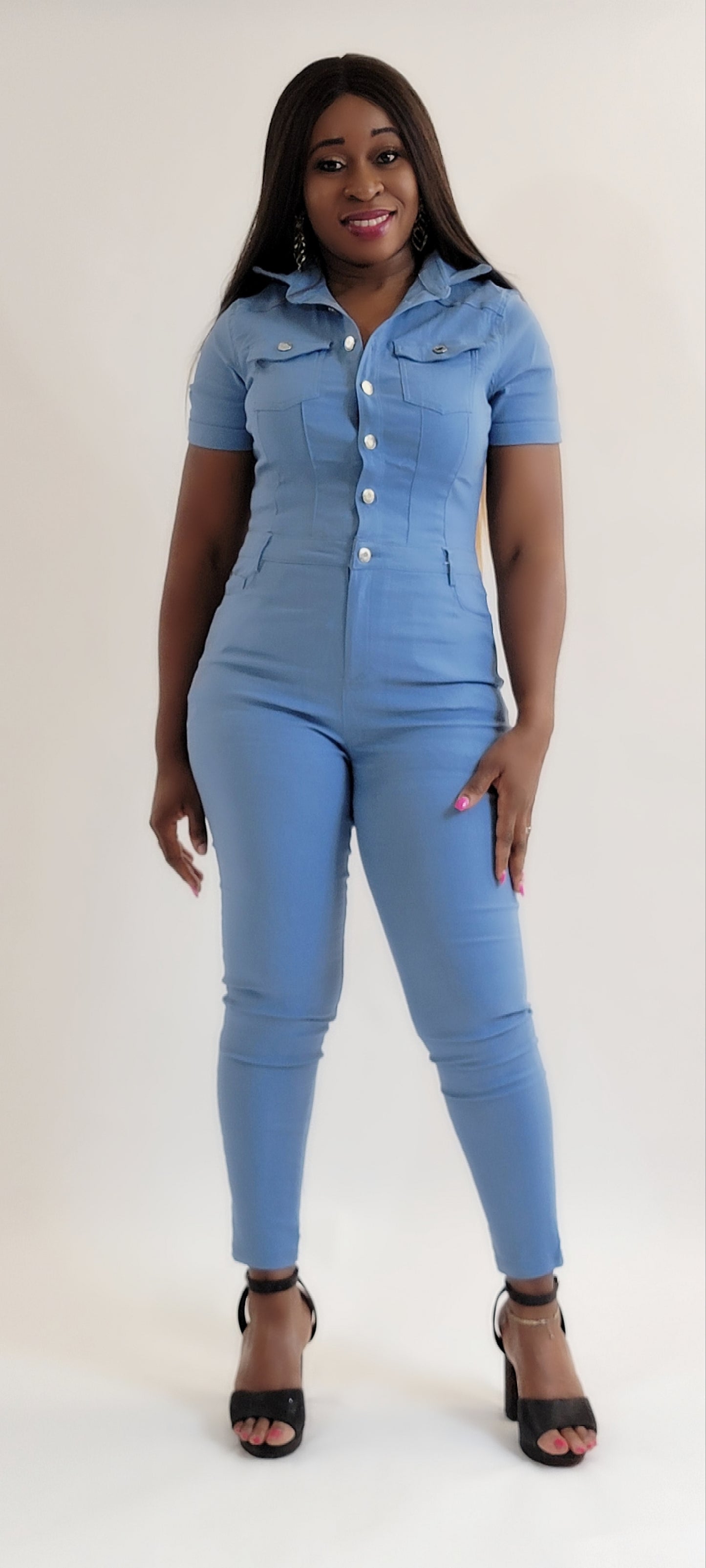 Skyla Jumpsuit ( Denim)