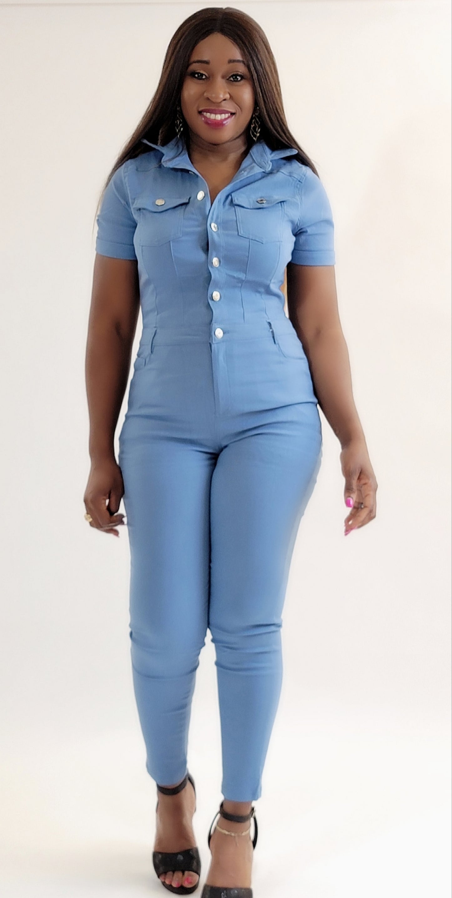 Skyla Jumpsuit ( Denim)