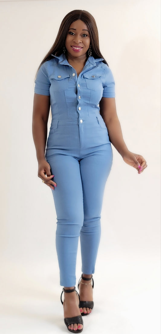 Skyla Jumpsuit ( Denim)