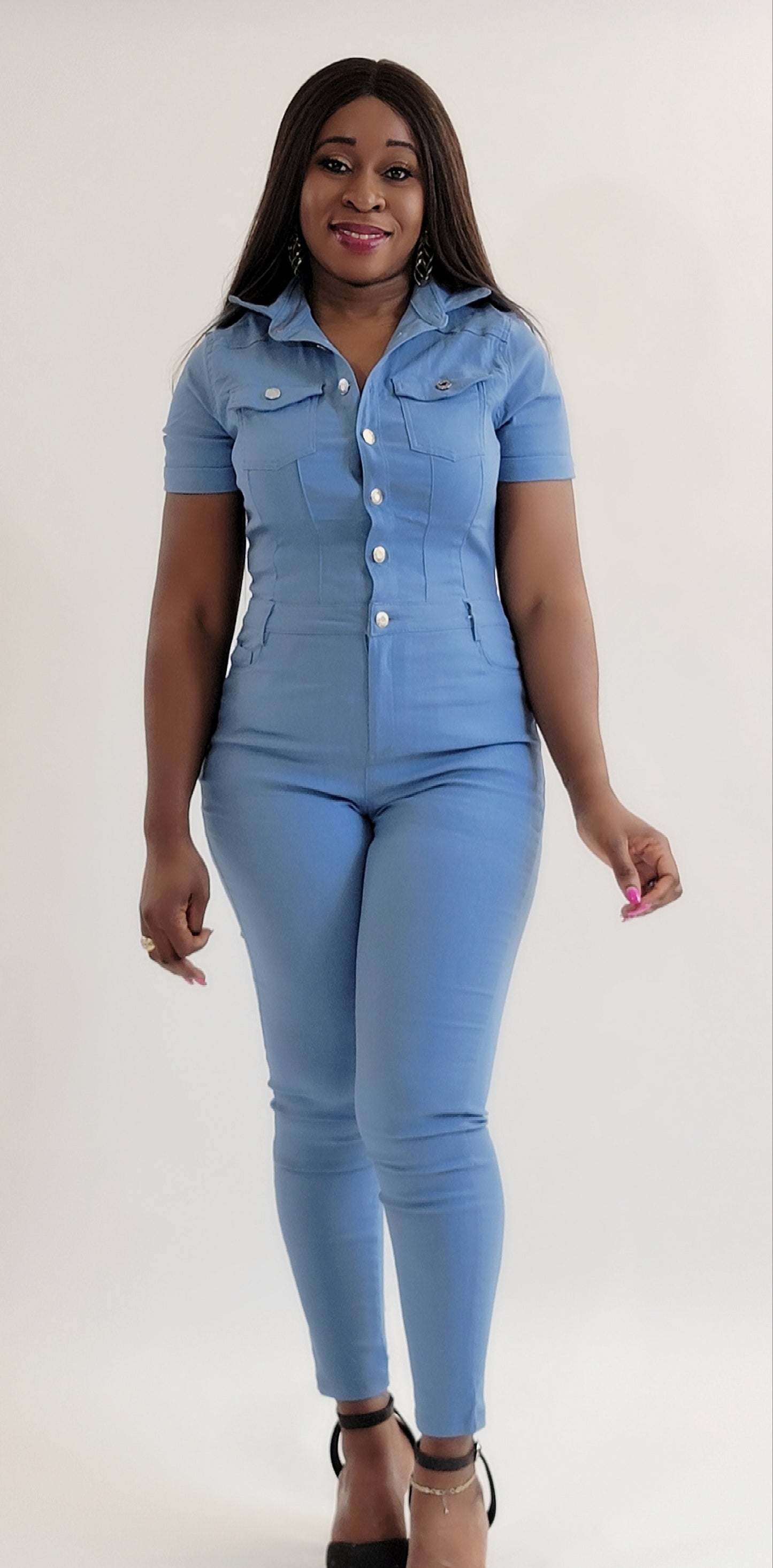 Skyla Jumpsuit ( Denim)