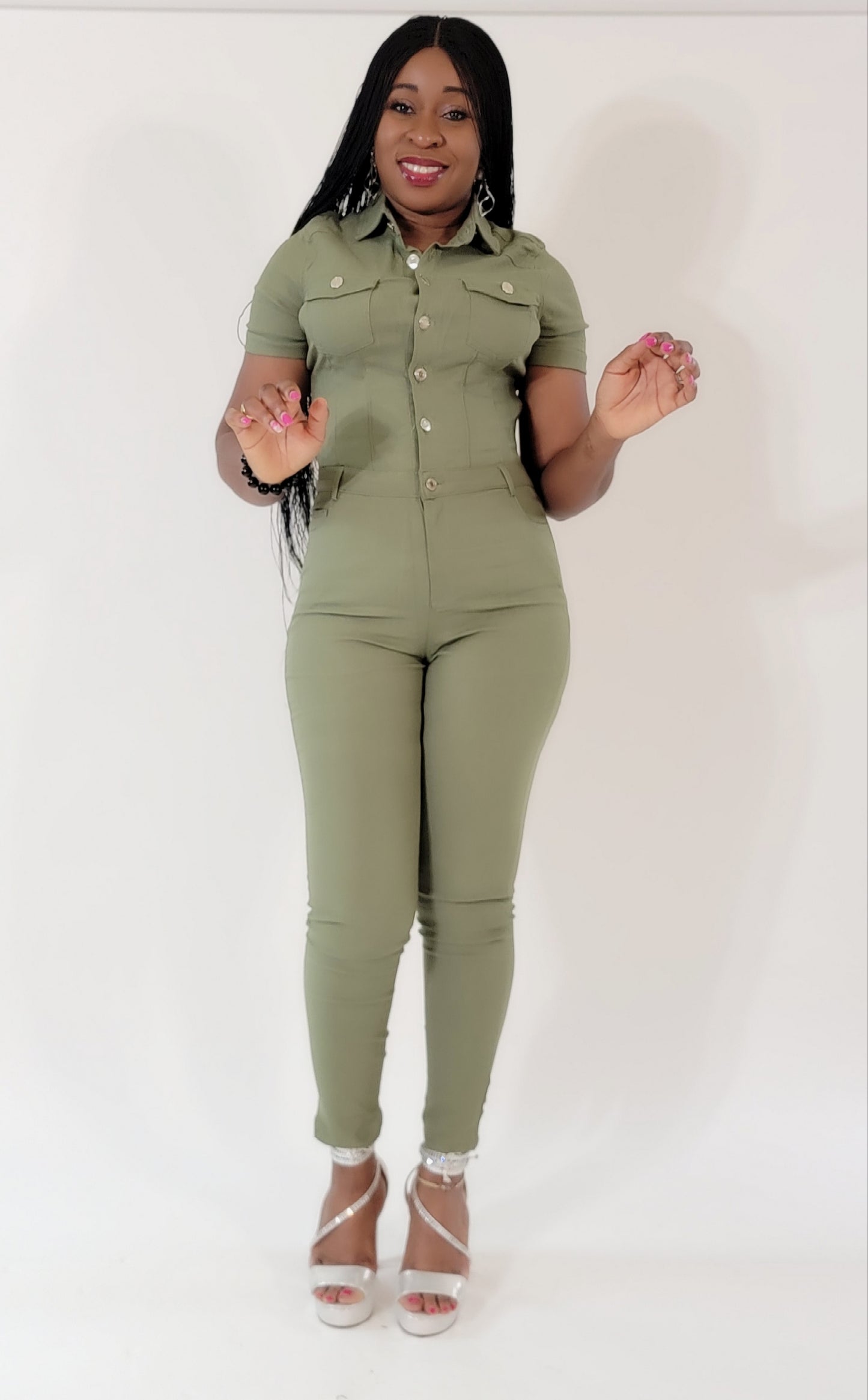 Skyla Jumpsuit (Olive)