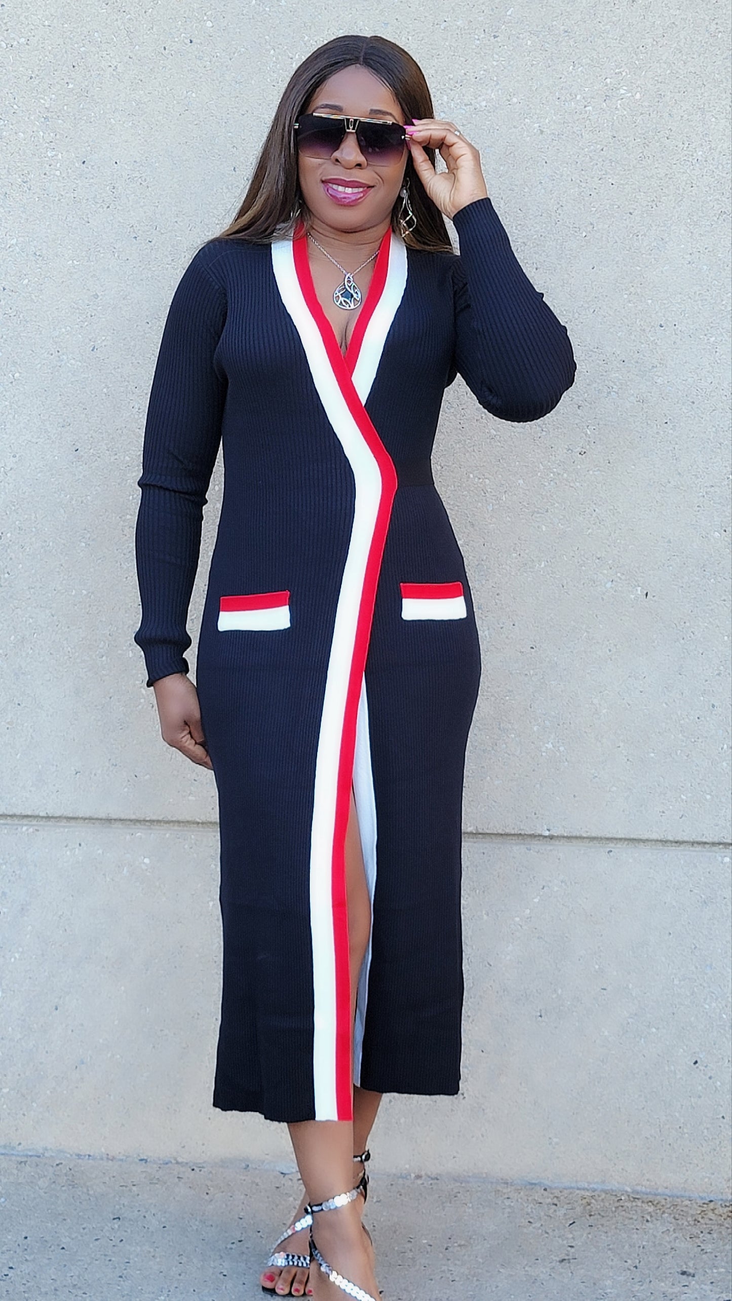 Nicole Sweater Cardi Dress
