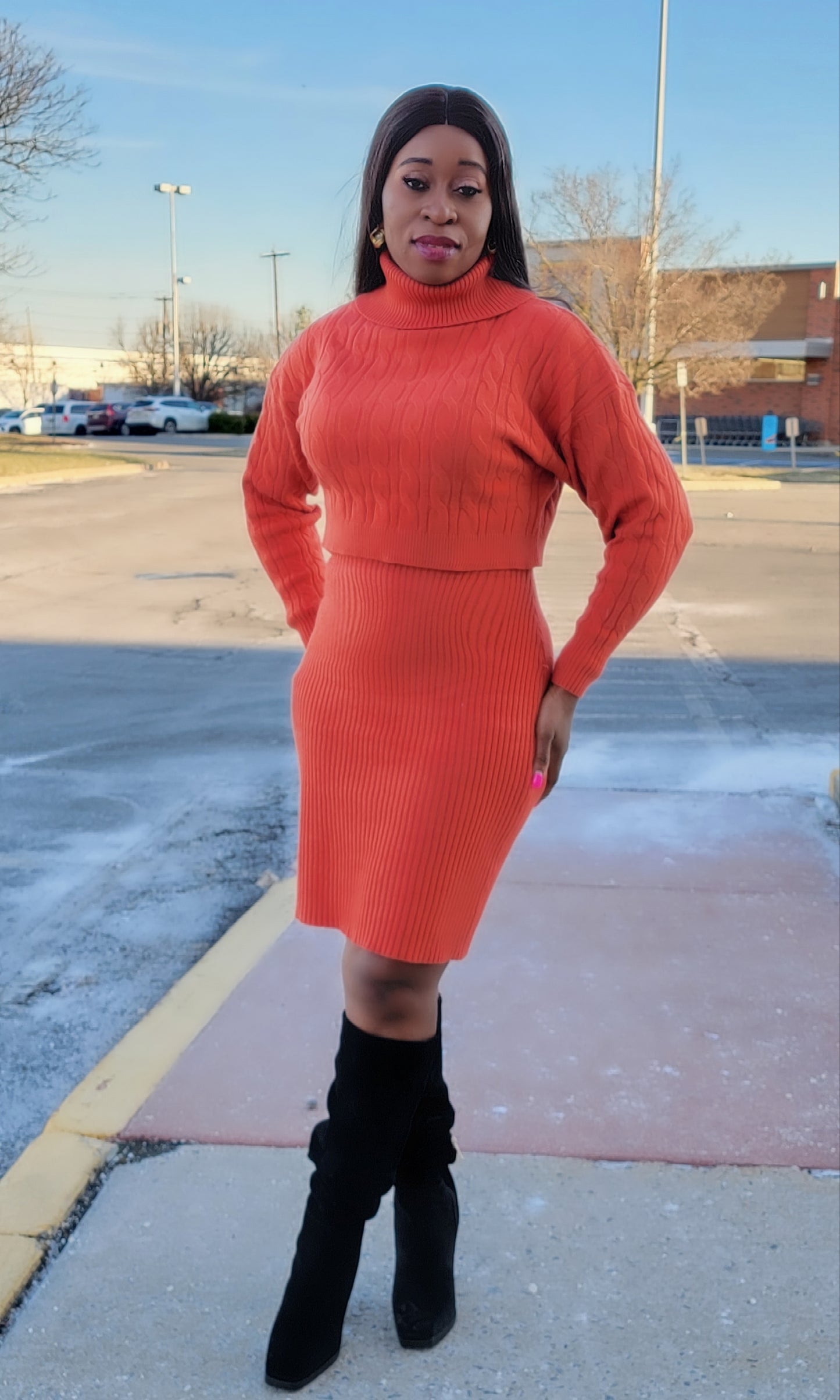 Sassy Babe Sweater Dress Set