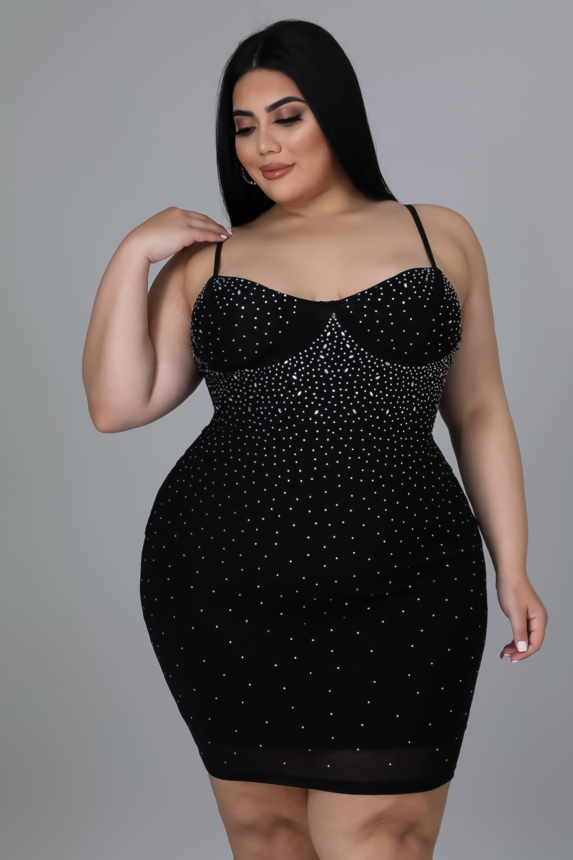 Benny Rhinestones Detail Dress