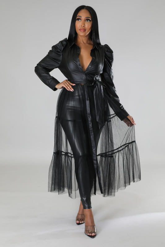 Valerie Faux Leather Dress