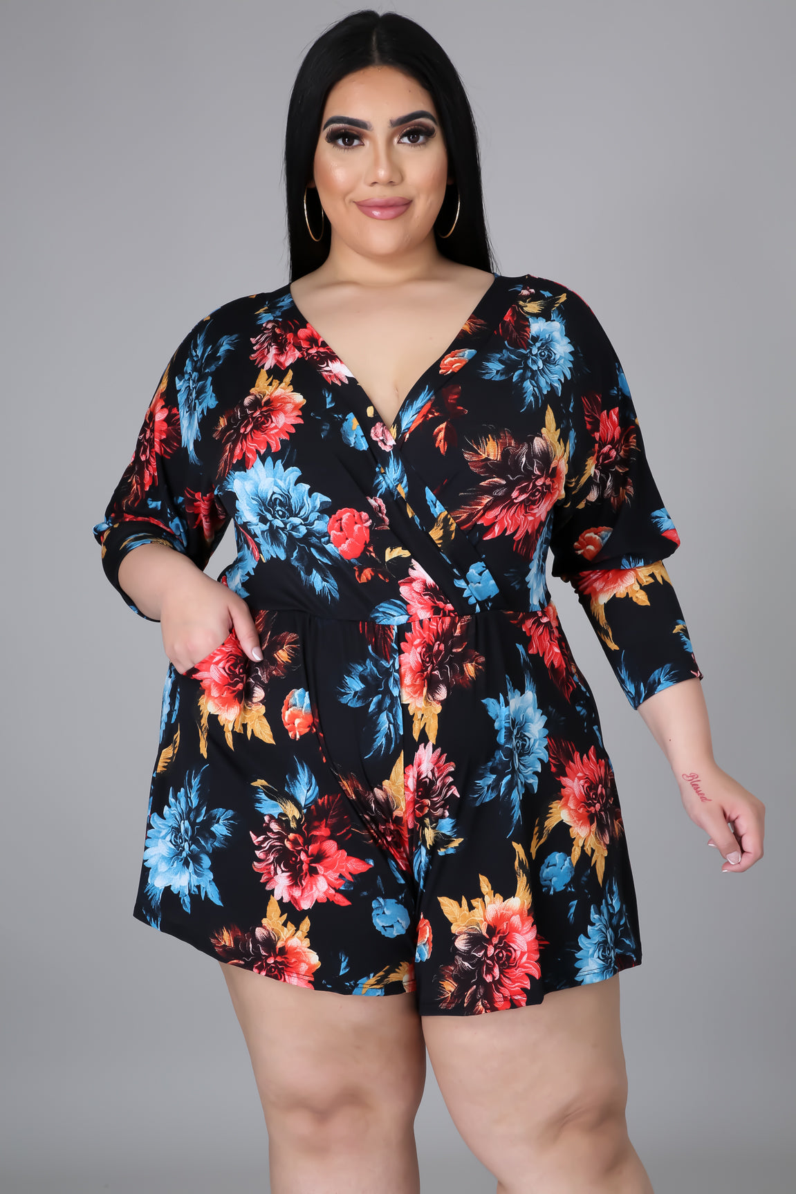Fancy Plus Florals Romper – Fancyevans Boutique